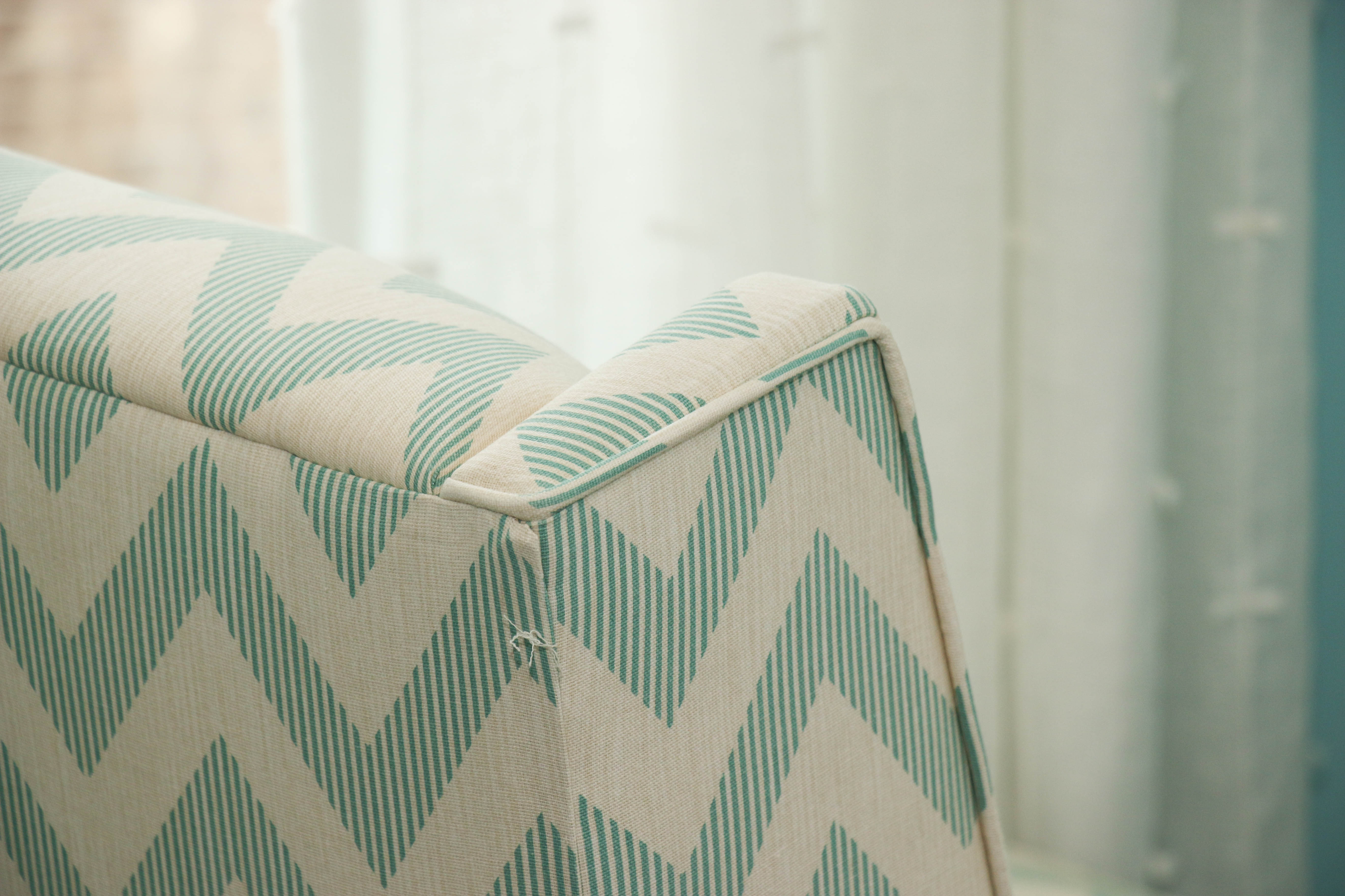Chevron Stripe Side Chair, Contemporary