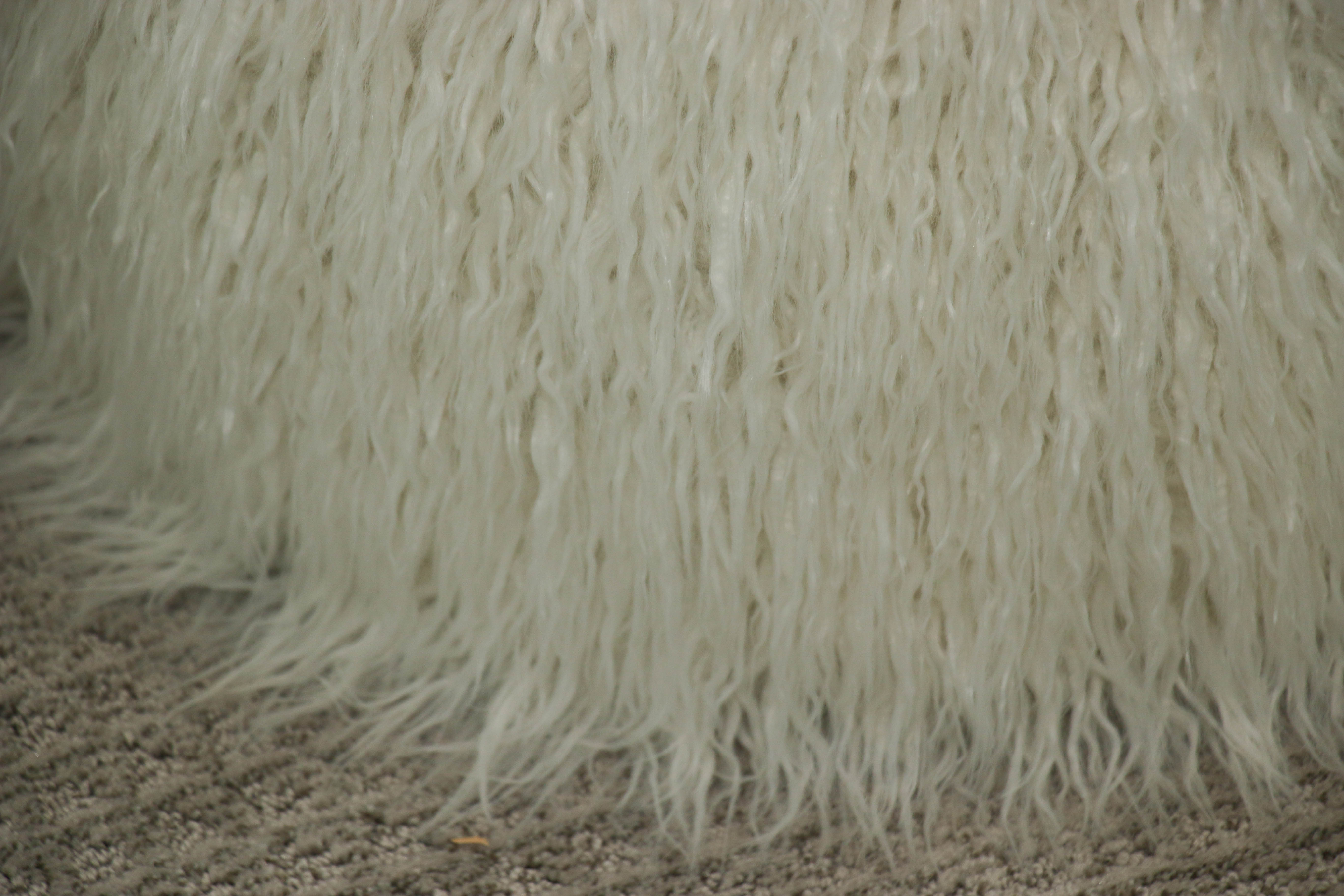 Faux Fur Accent Stools