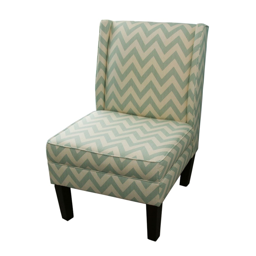 Chevron Stripe Side Chair, Contemporary
