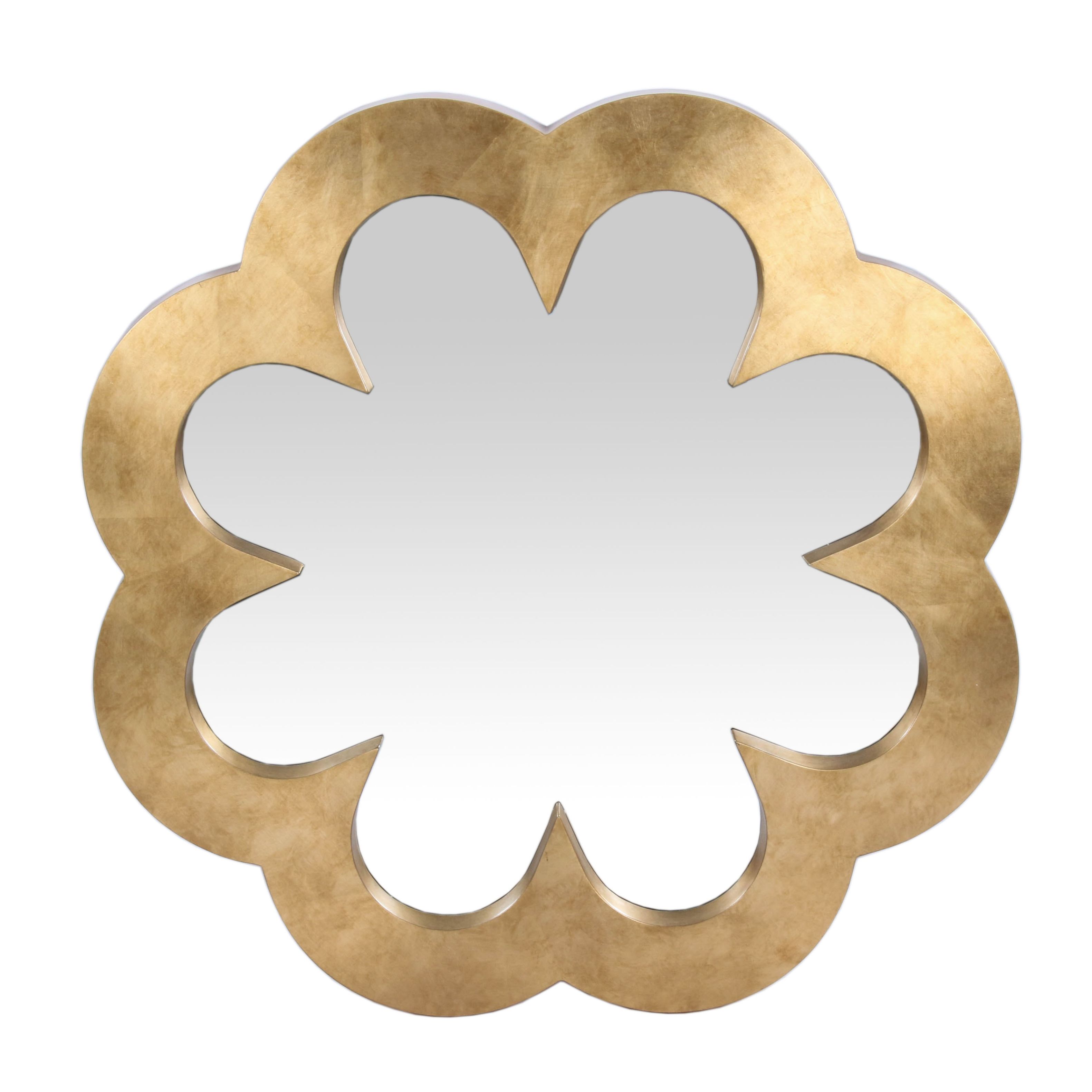 Bassett Furniture Modern Flower-Shaped Wall Mirror