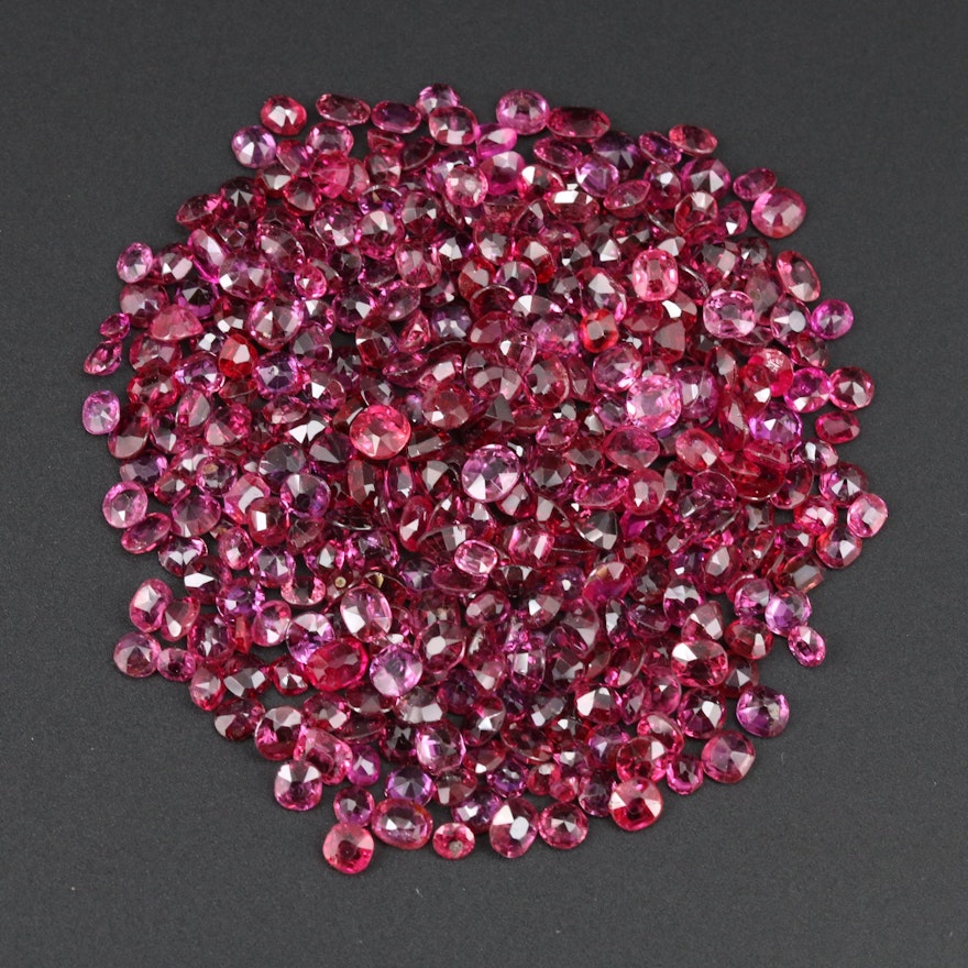 Loose 72.50 CTW Ruby Gemstones