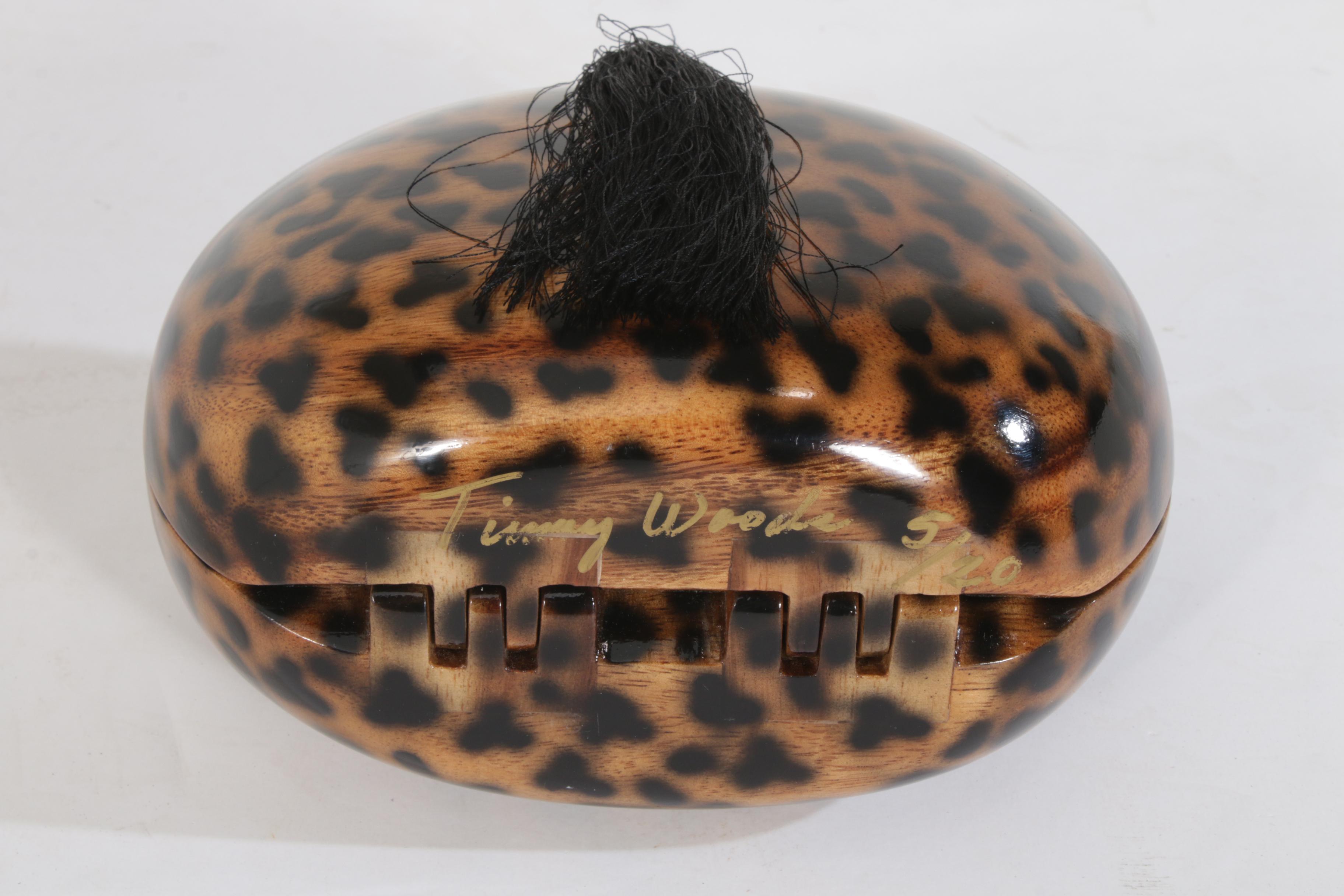 Timmy Woods of Beverly Hills Signed Limited Edition Leopard Acacia Handbag