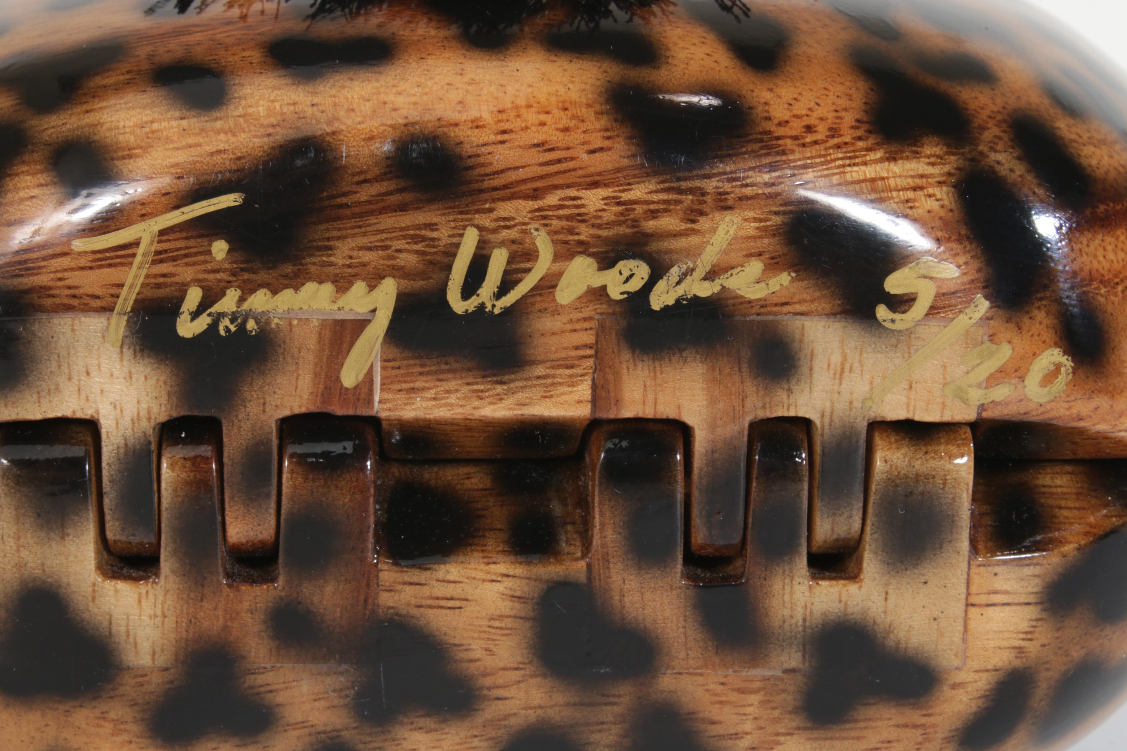 Timmy Woods of Beverly Hills Signed Limited Edition Leopard Acacia Handbag