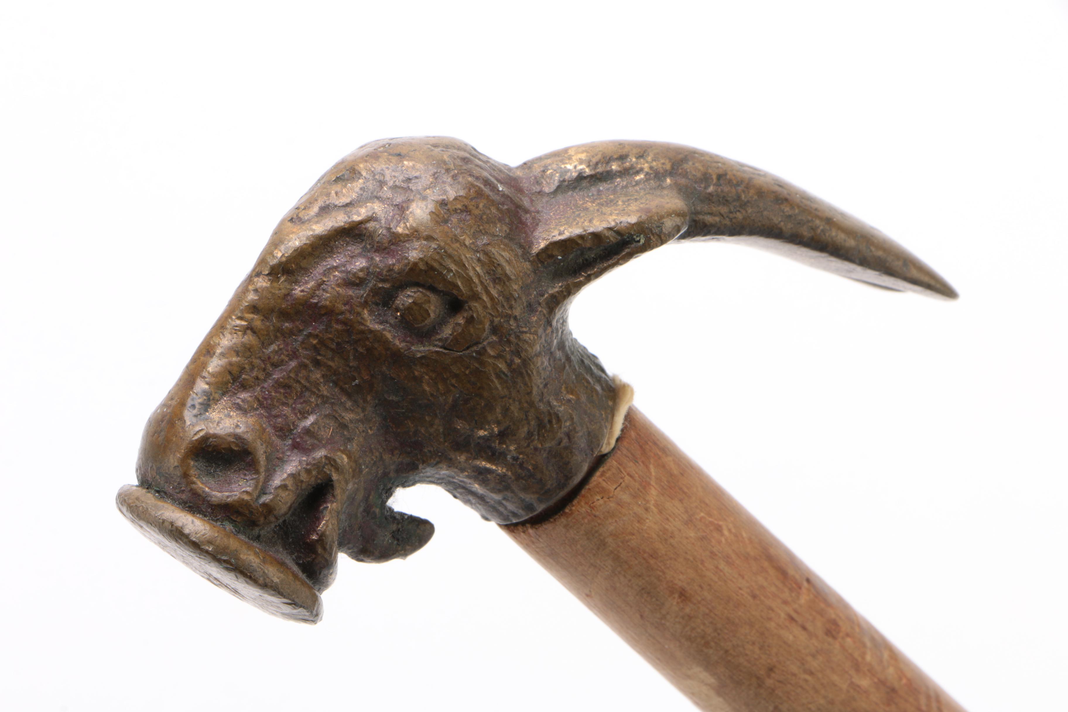 Mitteldorfer Straus Brass Goat Head Hammer, c. 1928