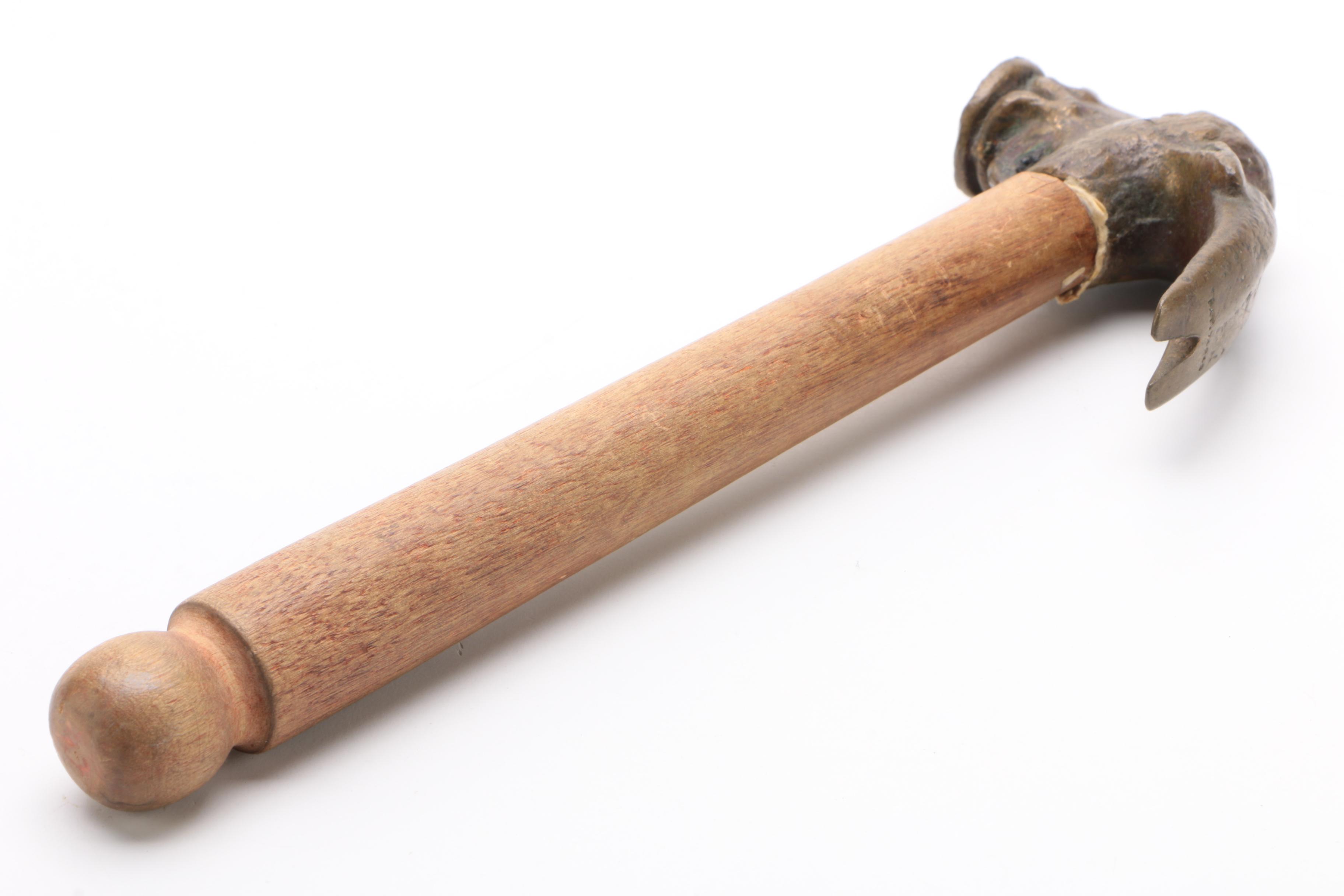 Mitteldorfer Straus Brass Goat Head Hammer, c. 1928