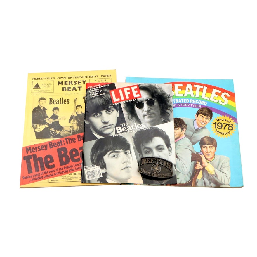 1978 "The Beatles: An Illustrated Record" with other Beatles Memorabilia