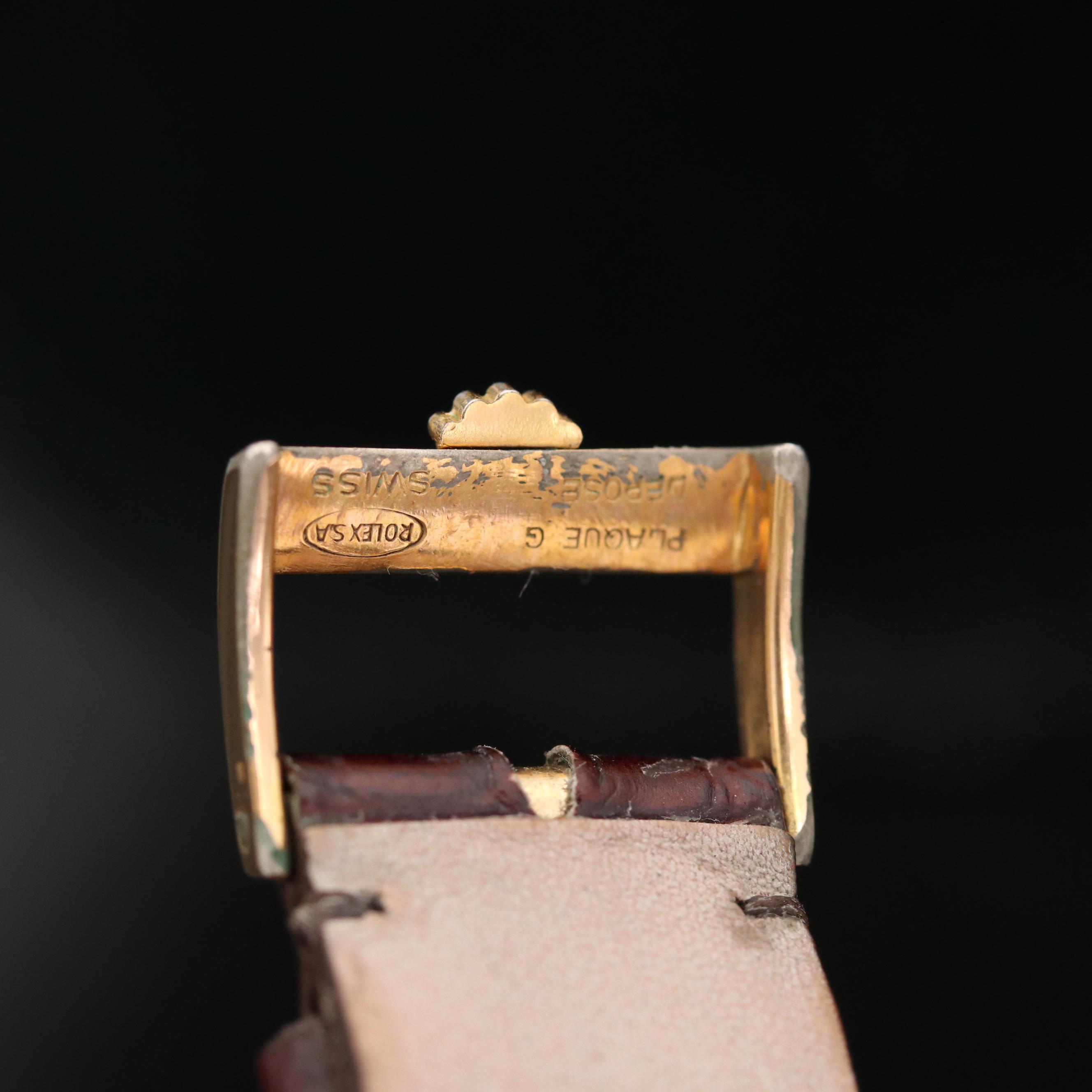 Vintage Rolex Datejust 6605 18K Gold and Stainless Steel Automatic Watch, 1958