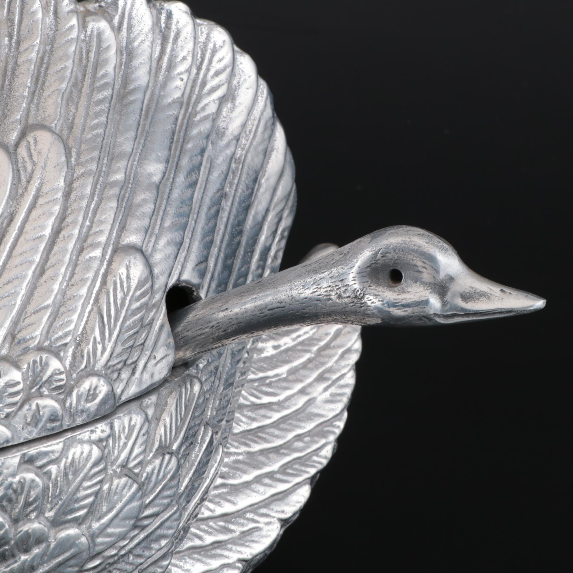 Swan Shaped Aluminum Soup Tureen after Arthur Court