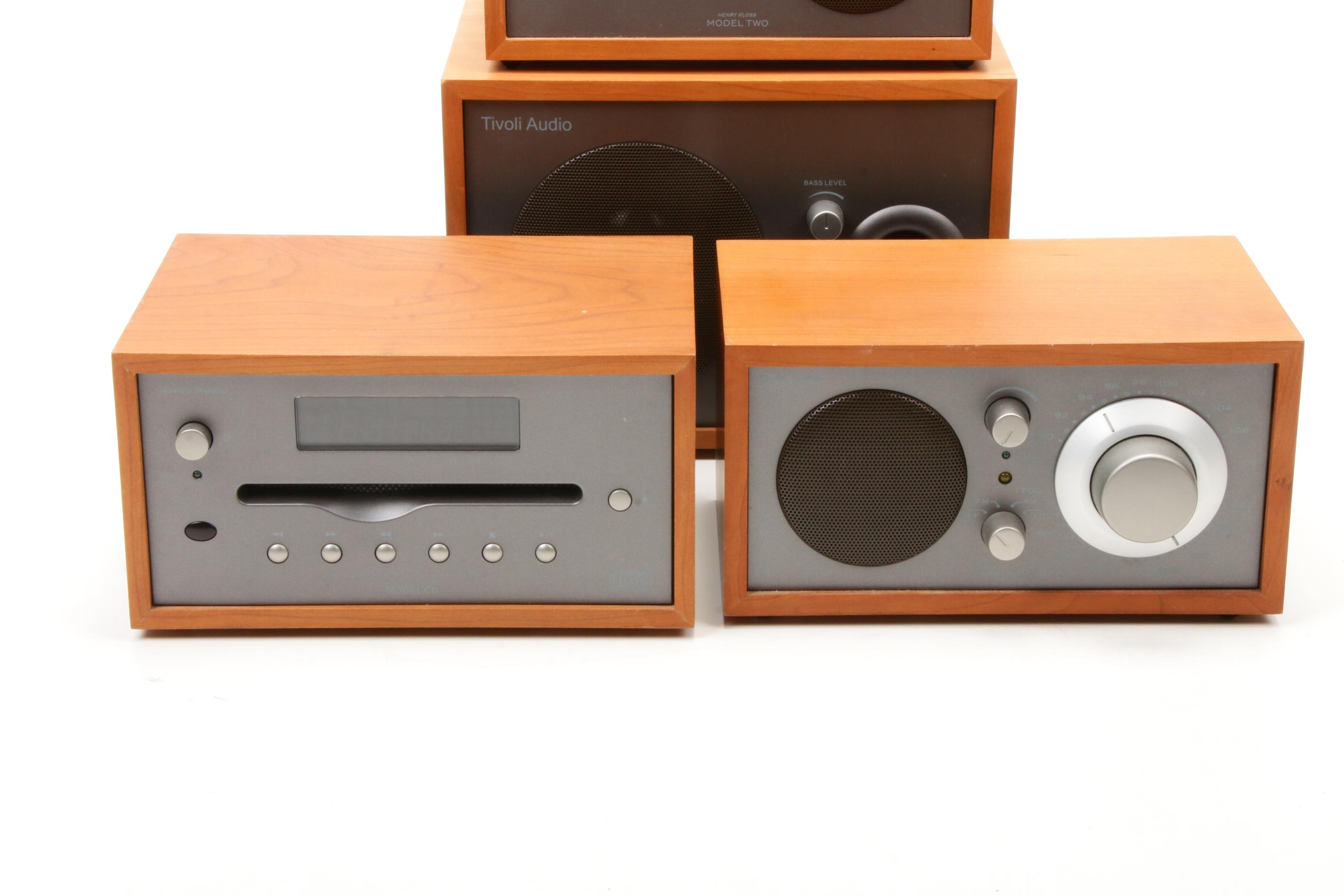 Tivoli Audio Henry Kloss Model Two Stereo Radio with CD Player and Subwoofer