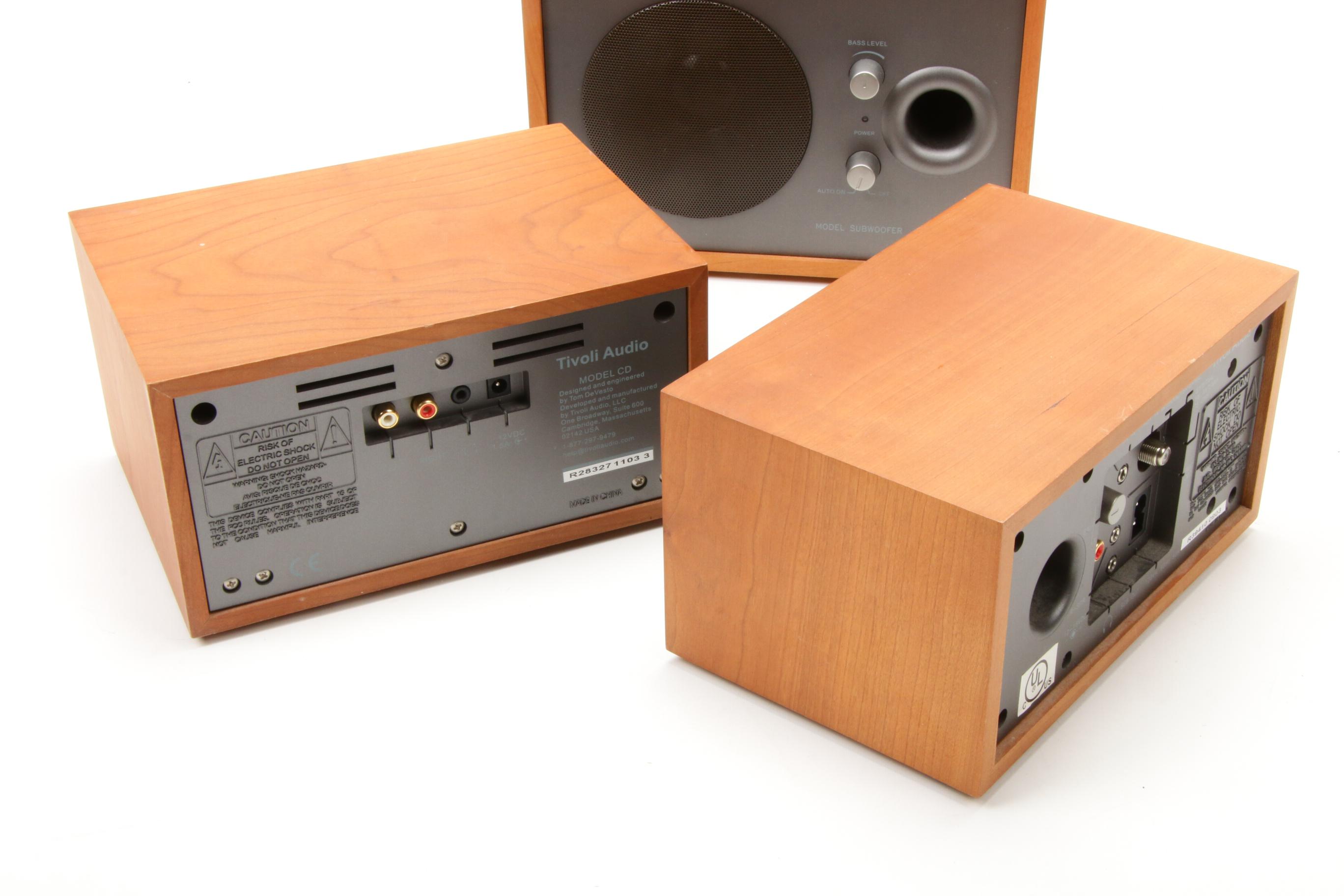 Tivoli Audio Henry Kloss Model Two Stereo Radio with CD Player and Subwoofer