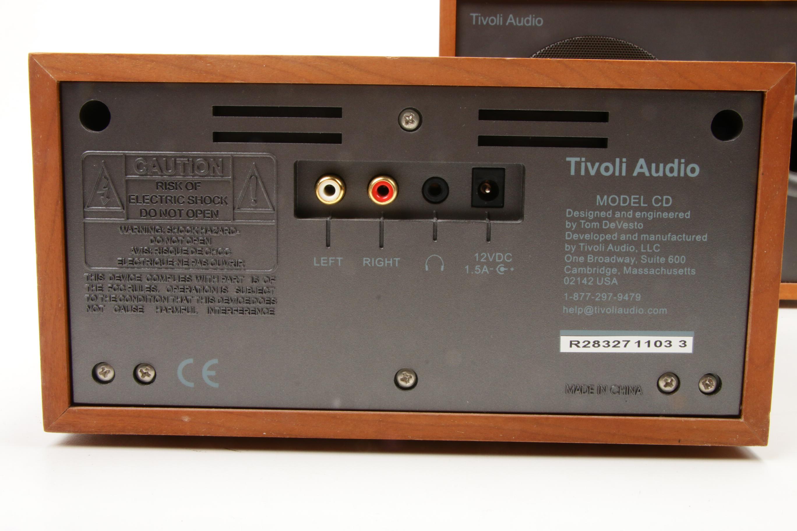 Tivoli Audio Henry Kloss Model Two Stereo Radio with CD Player and Subwoofer