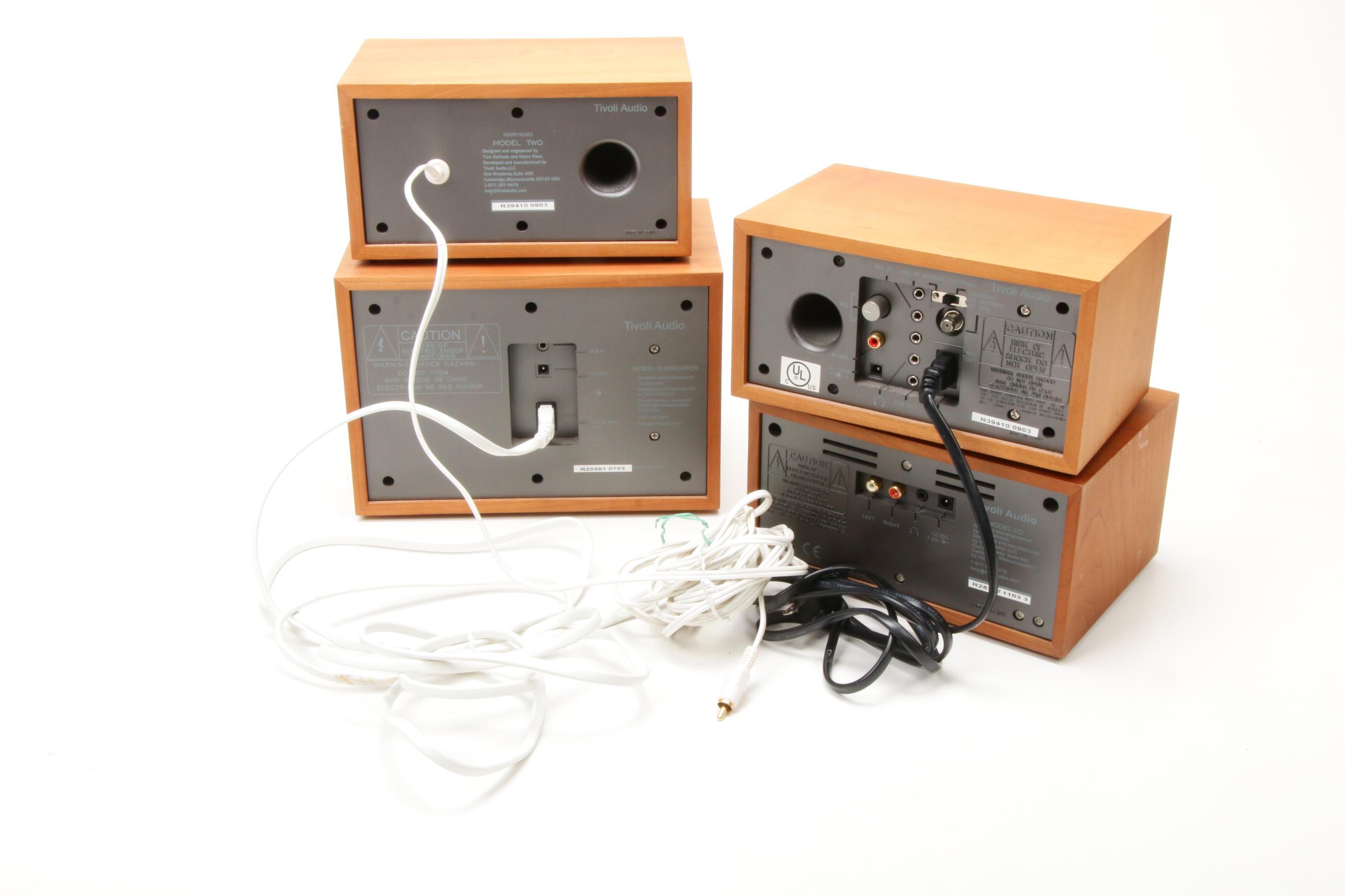 Tivoli Audio Henry Kloss Model Two Stereo Radio with CD Player and Subwoofer