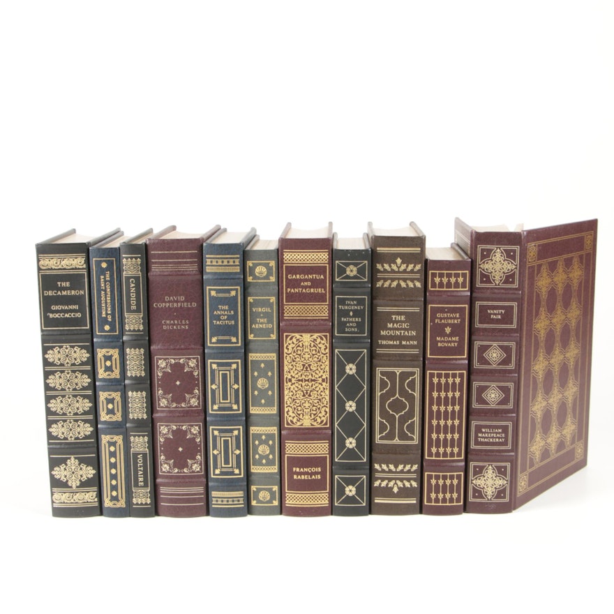 Leather Bound "The Franklin Library" Book Collection featuring "Vanity Fair'