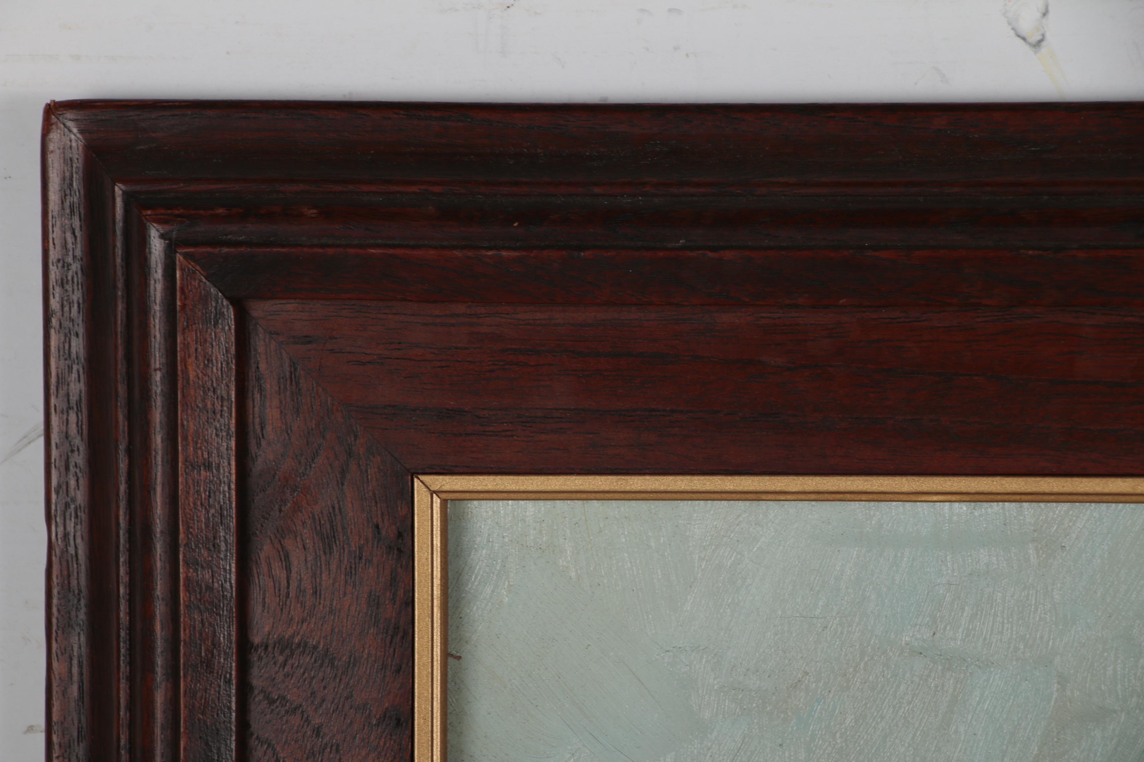 Oil Painting of Young Boy Smoking Pipe, 1988