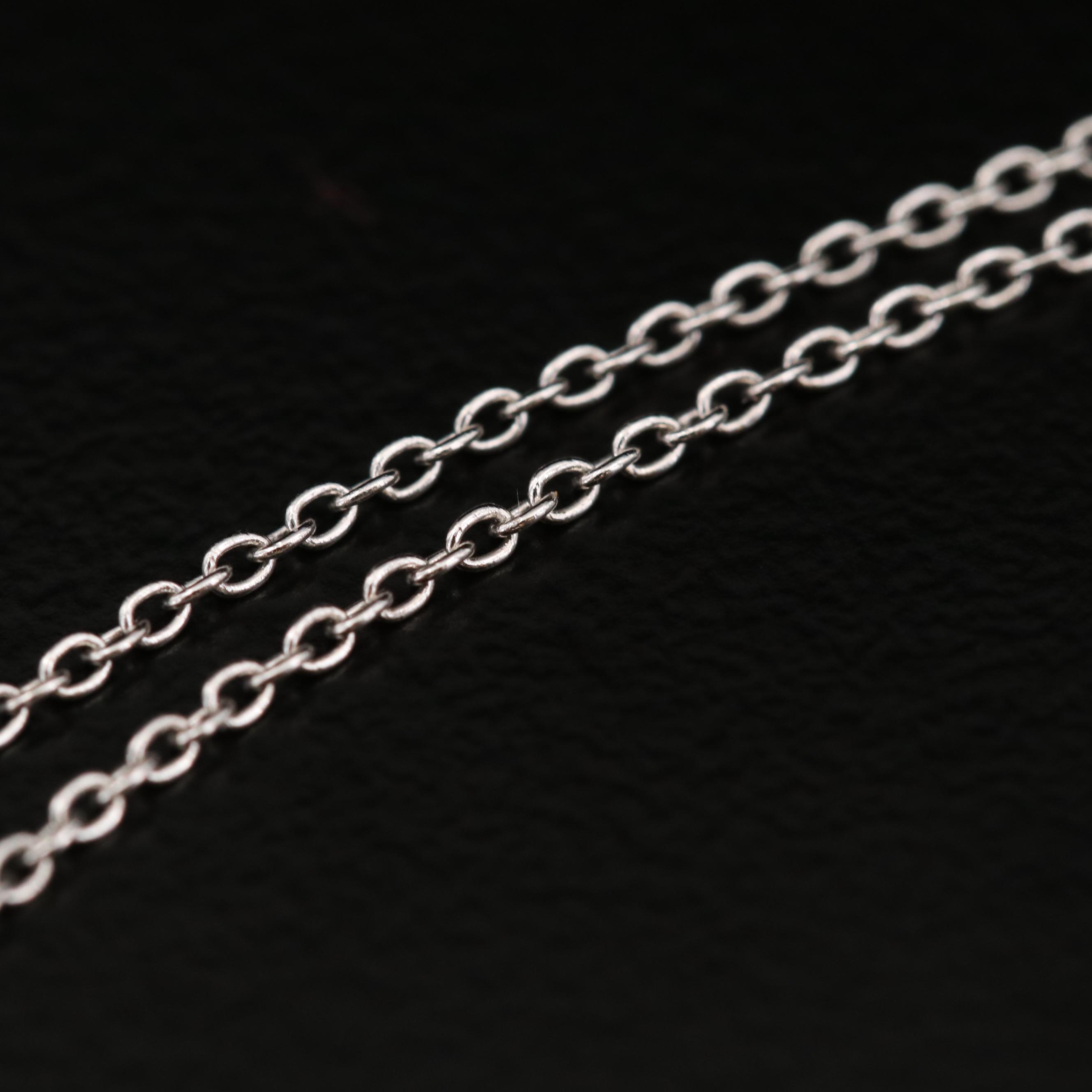 Roberto Coin 18K White Gold Champagne Glass Pendant Necklace