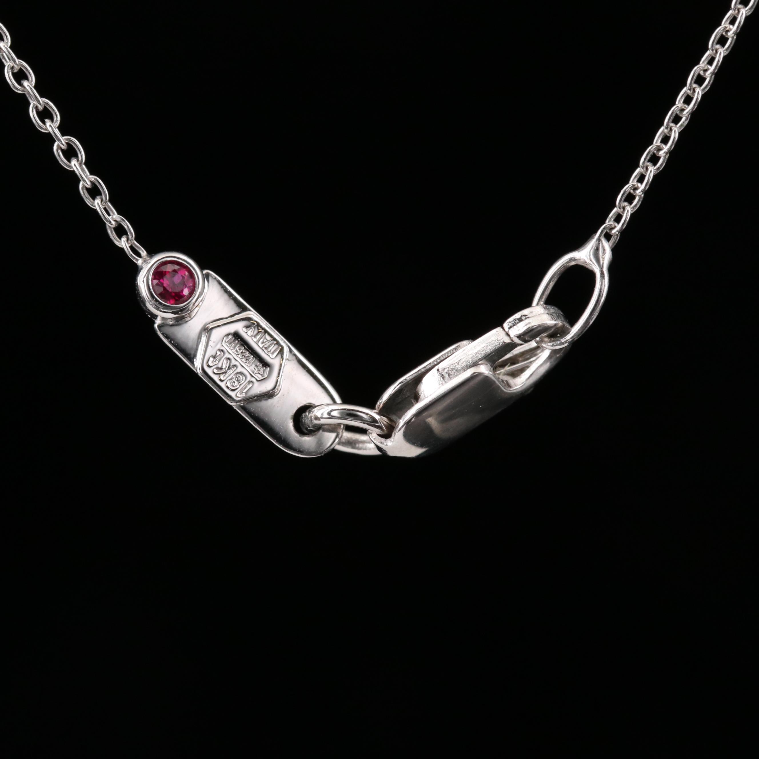 Roberto Coin 18K White Gold Champagne Glass Pendant Necklace