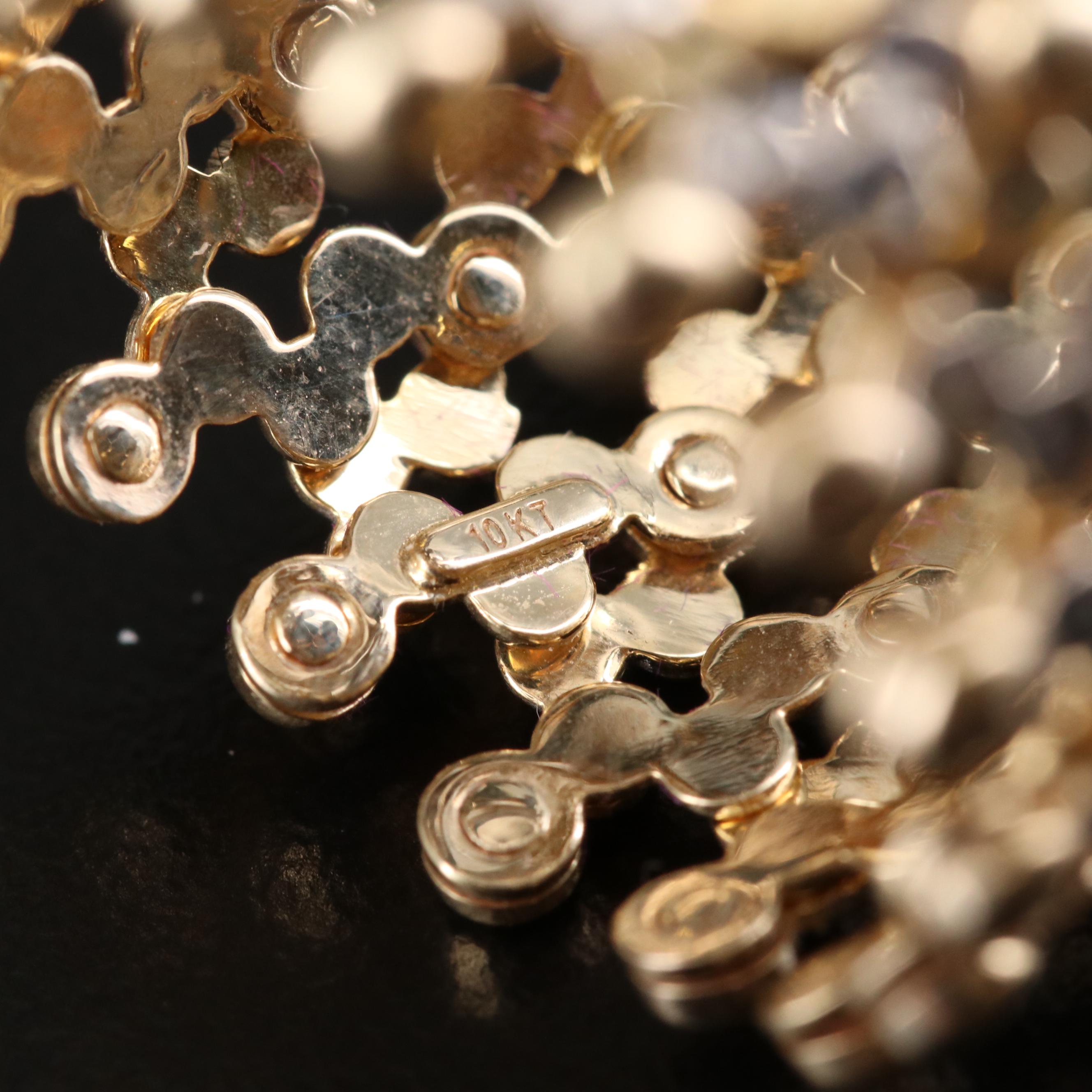 10K Yellow and White Gold Expandable Ring Bracelet