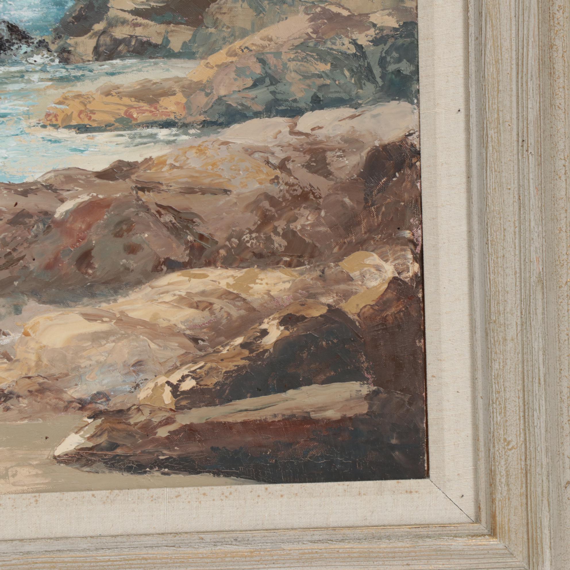 Nora Simpson Oil Painting "Albacore Run," 1963