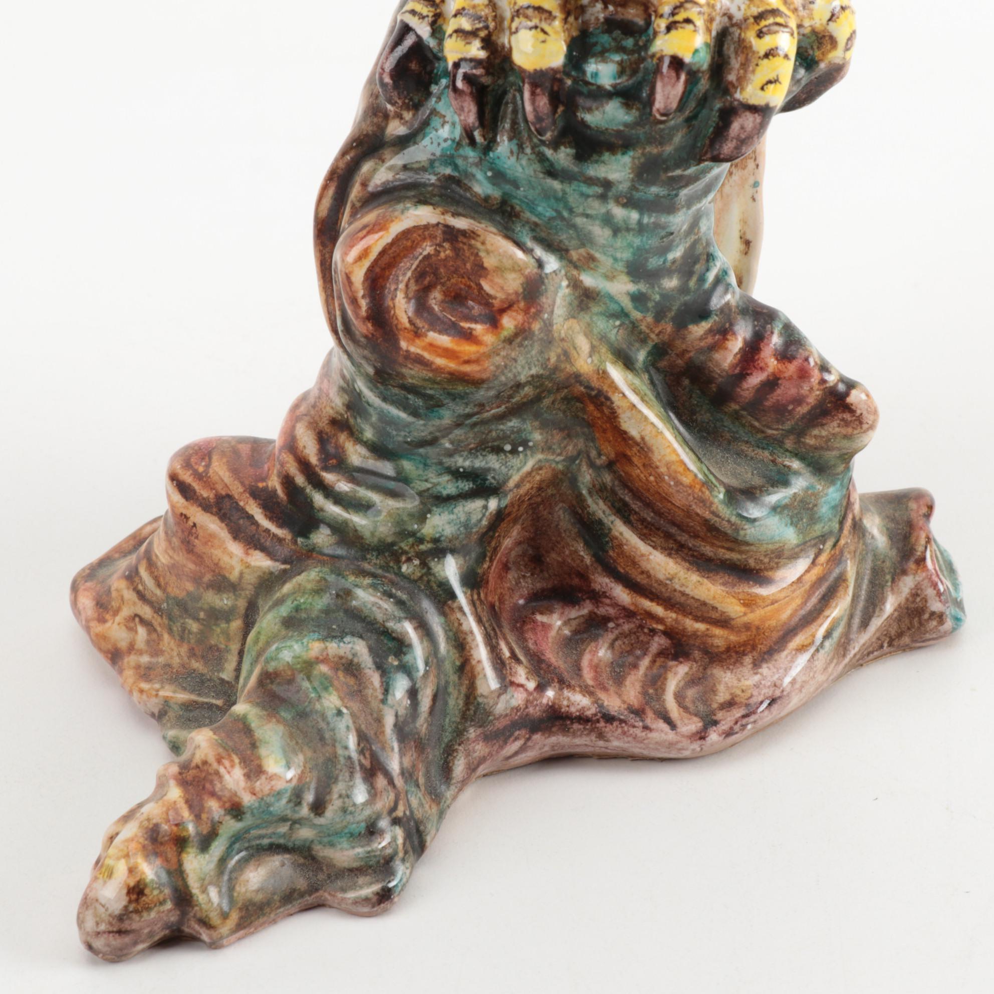 Italian Ceramic Owl Figurine, Mid to Late 20th Century