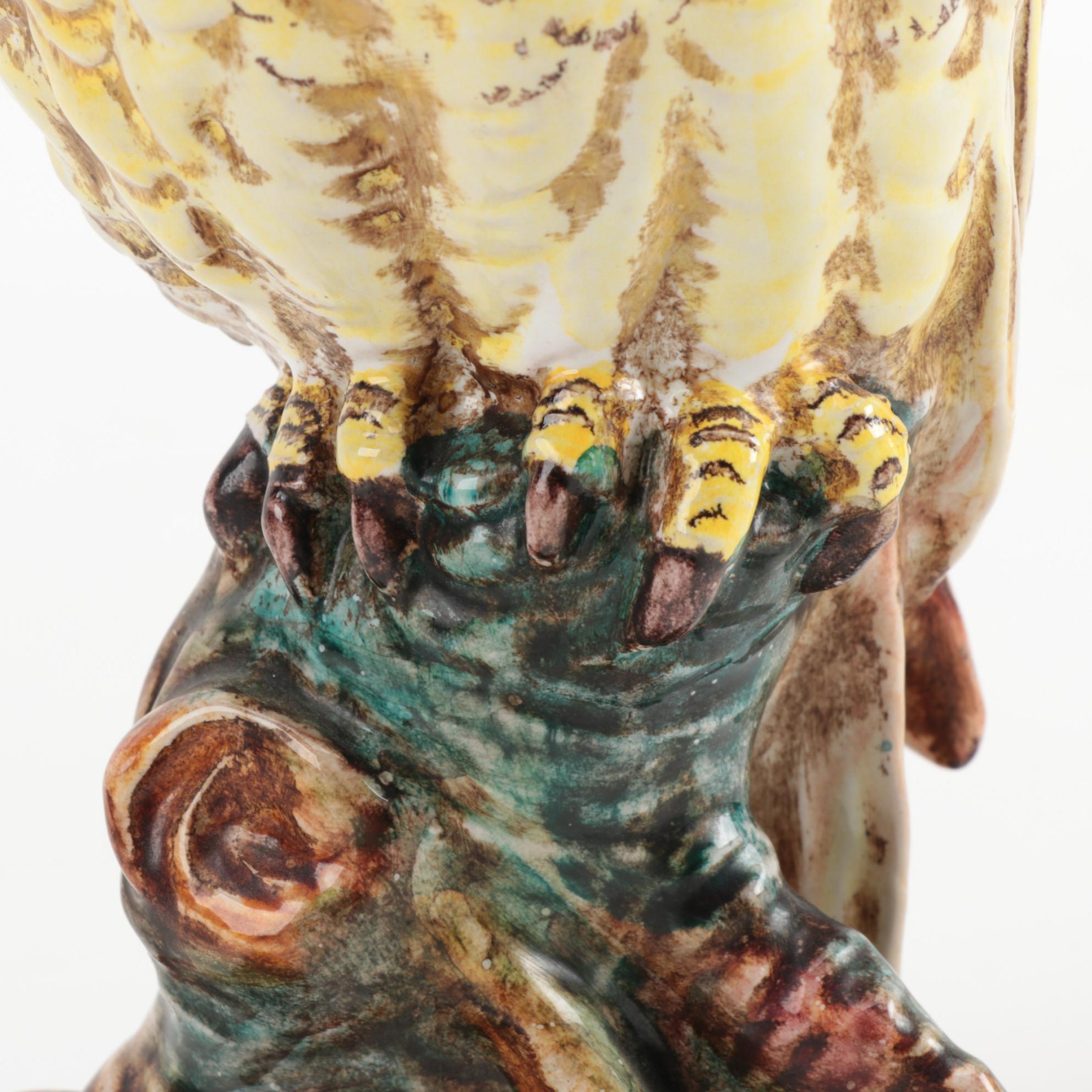 Italian Ceramic Owl Figurine, Mid to Late 20th Century
