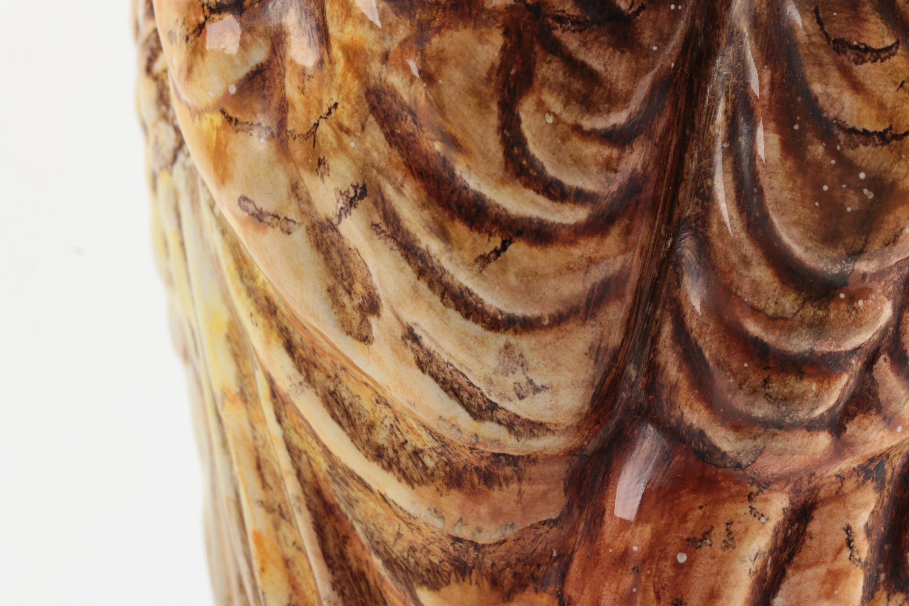 Italian Ceramic Owl Figurine, Mid to Late 20th Century