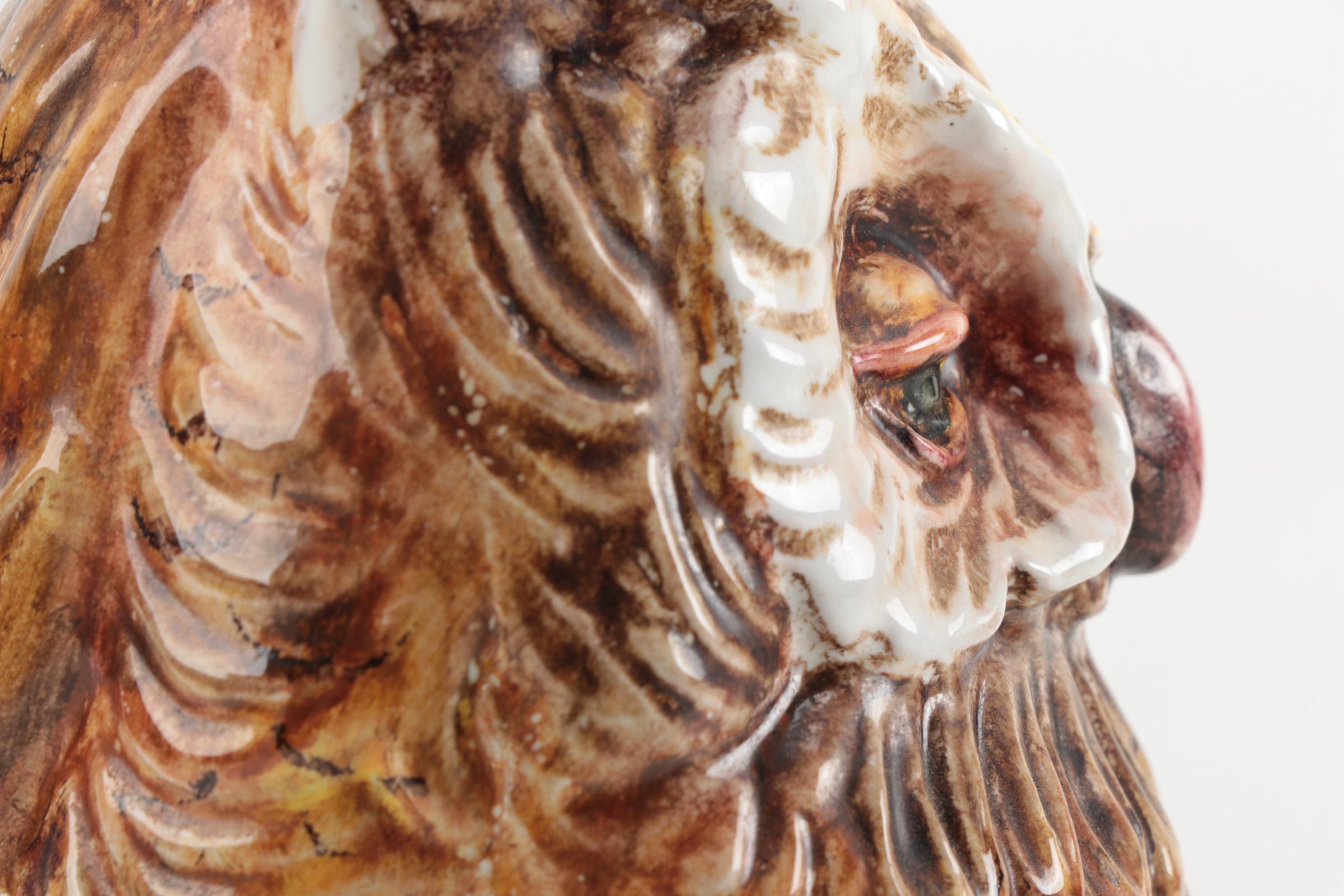 Italian Ceramic Owl Figurine, Mid to Late 20th Century