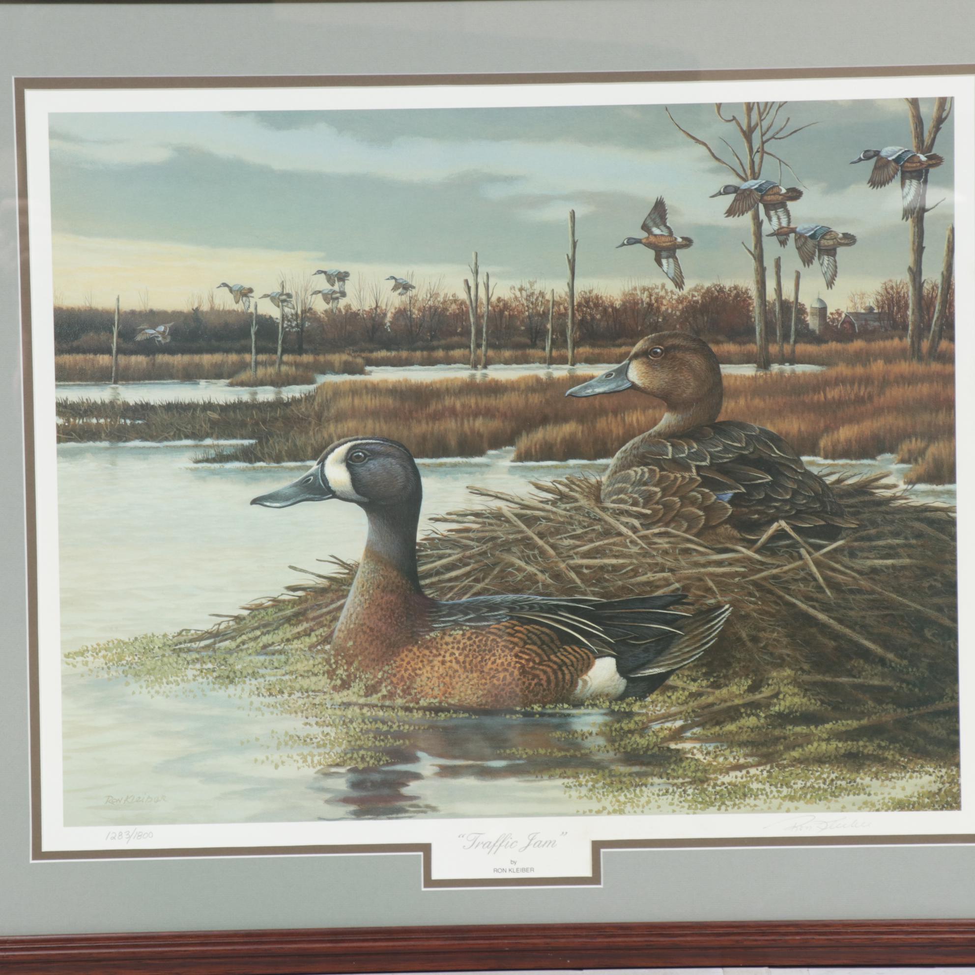 Ron Kleiber Offset Lithograph "Traffic Jam," Late 20th Century