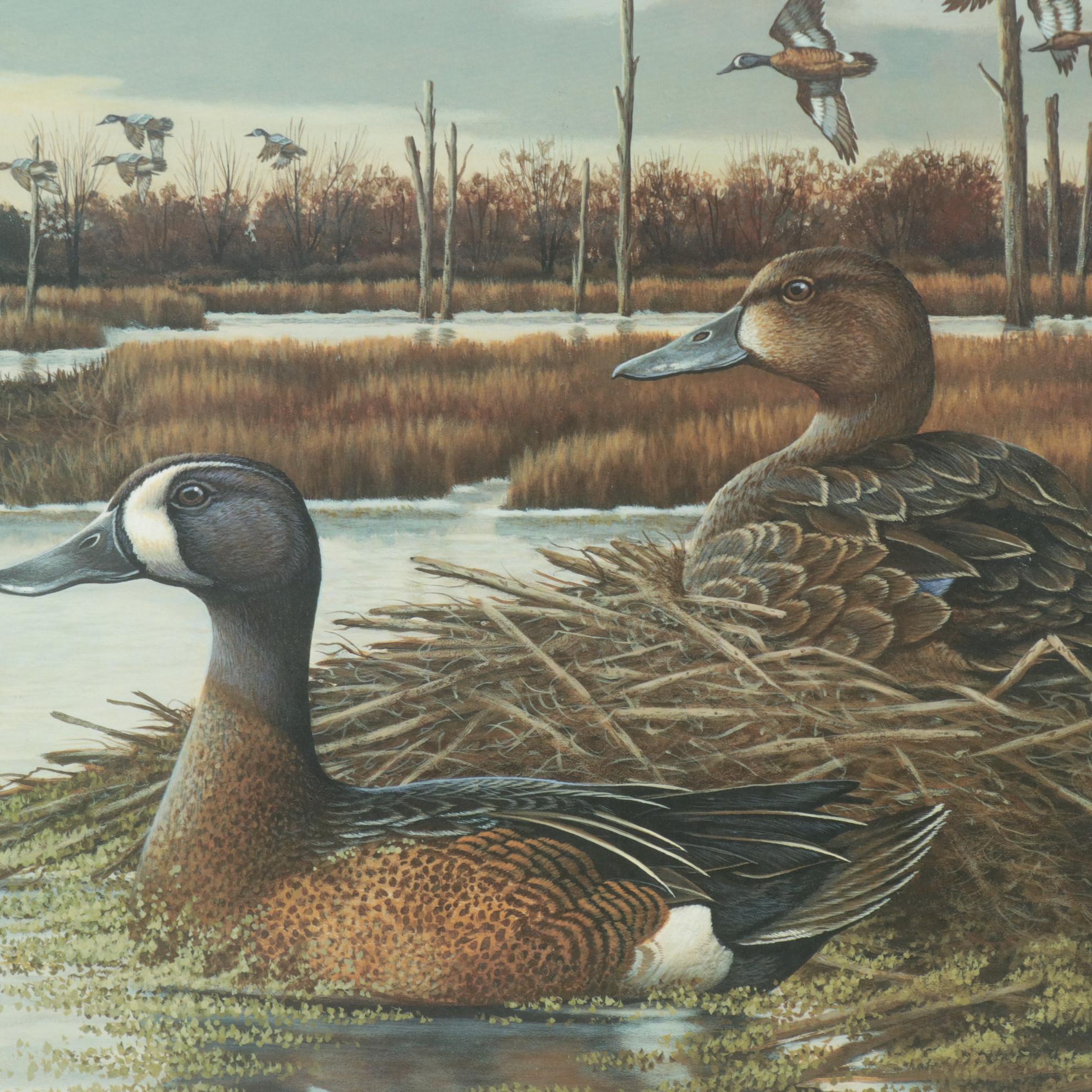 Ron Kleiber Offset Lithograph "Traffic Jam," Late 20th Century