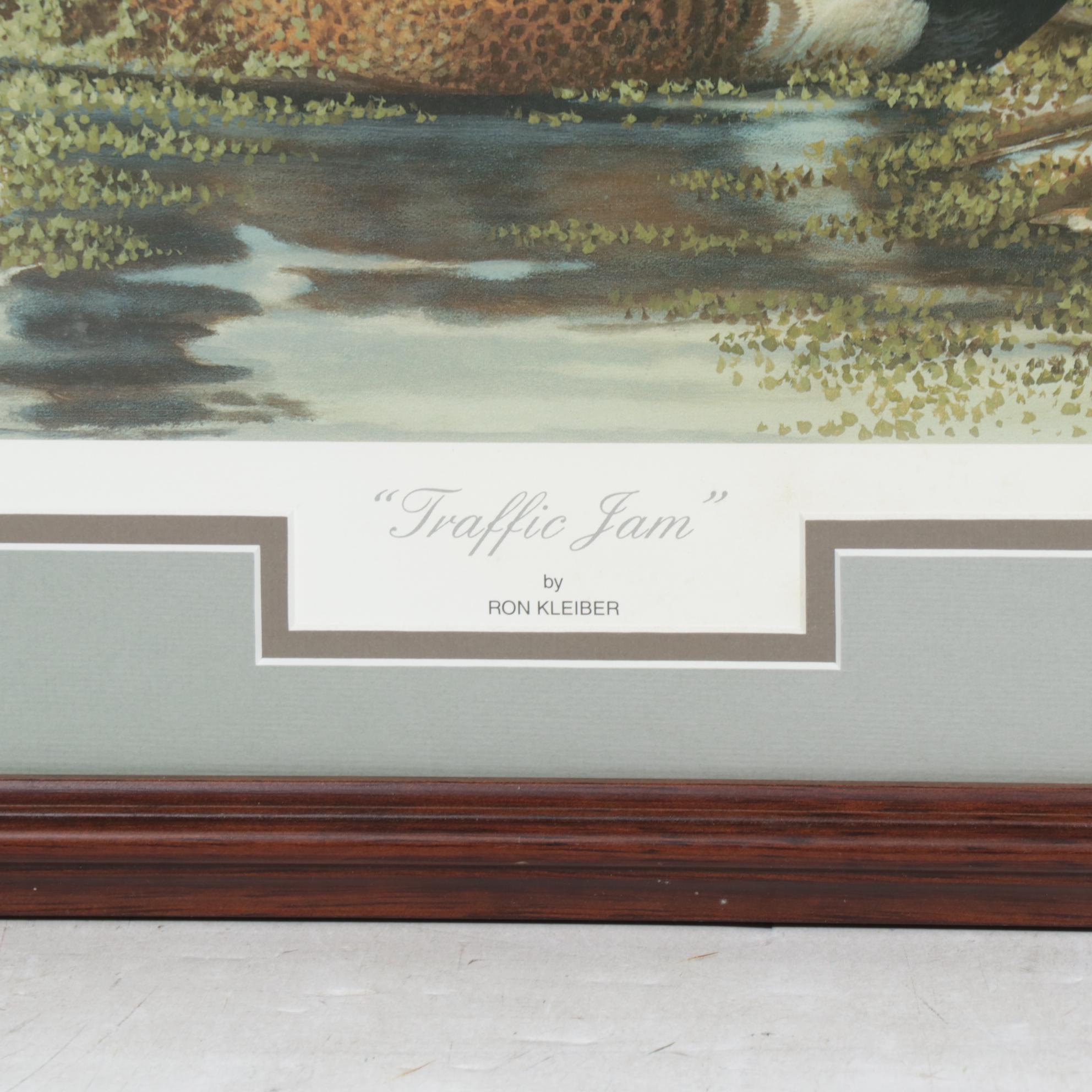 Ron Kleiber Offset Lithograph "Traffic Jam," Late 20th Century