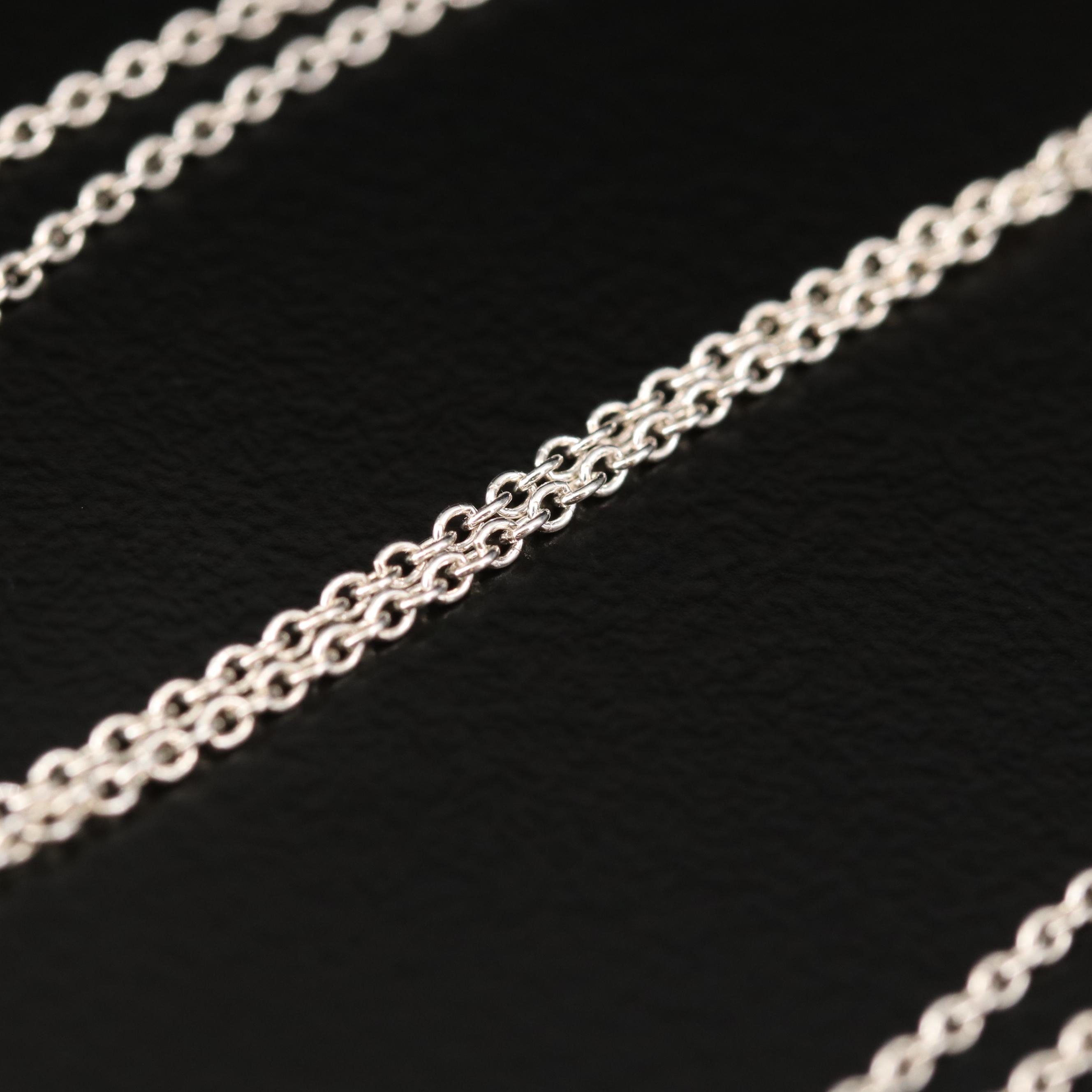 Tiffany & Co. Sterling Monogram "C" Pendant Necklace