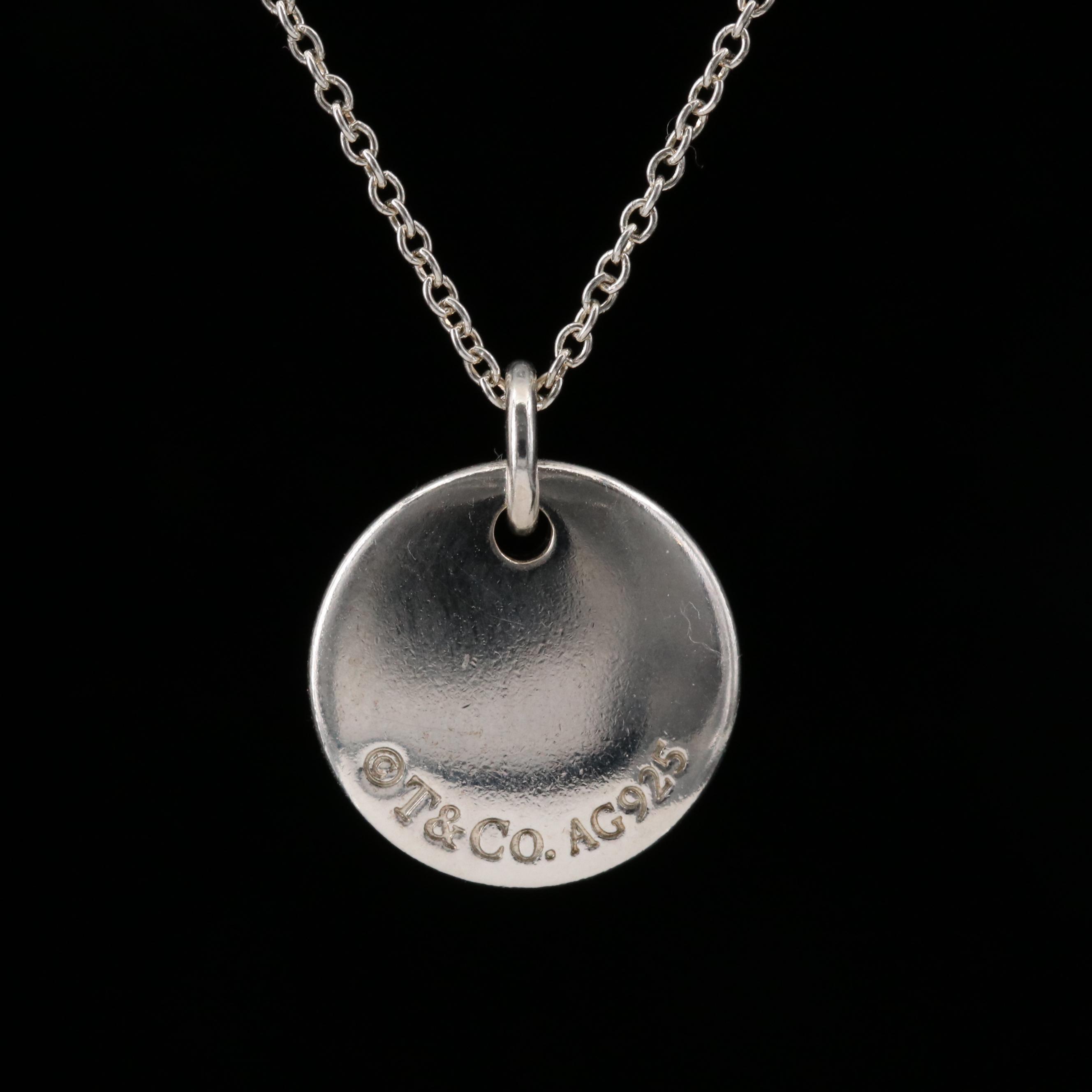 Tiffany & Co. Sterling Monogram "C" Pendant Necklace