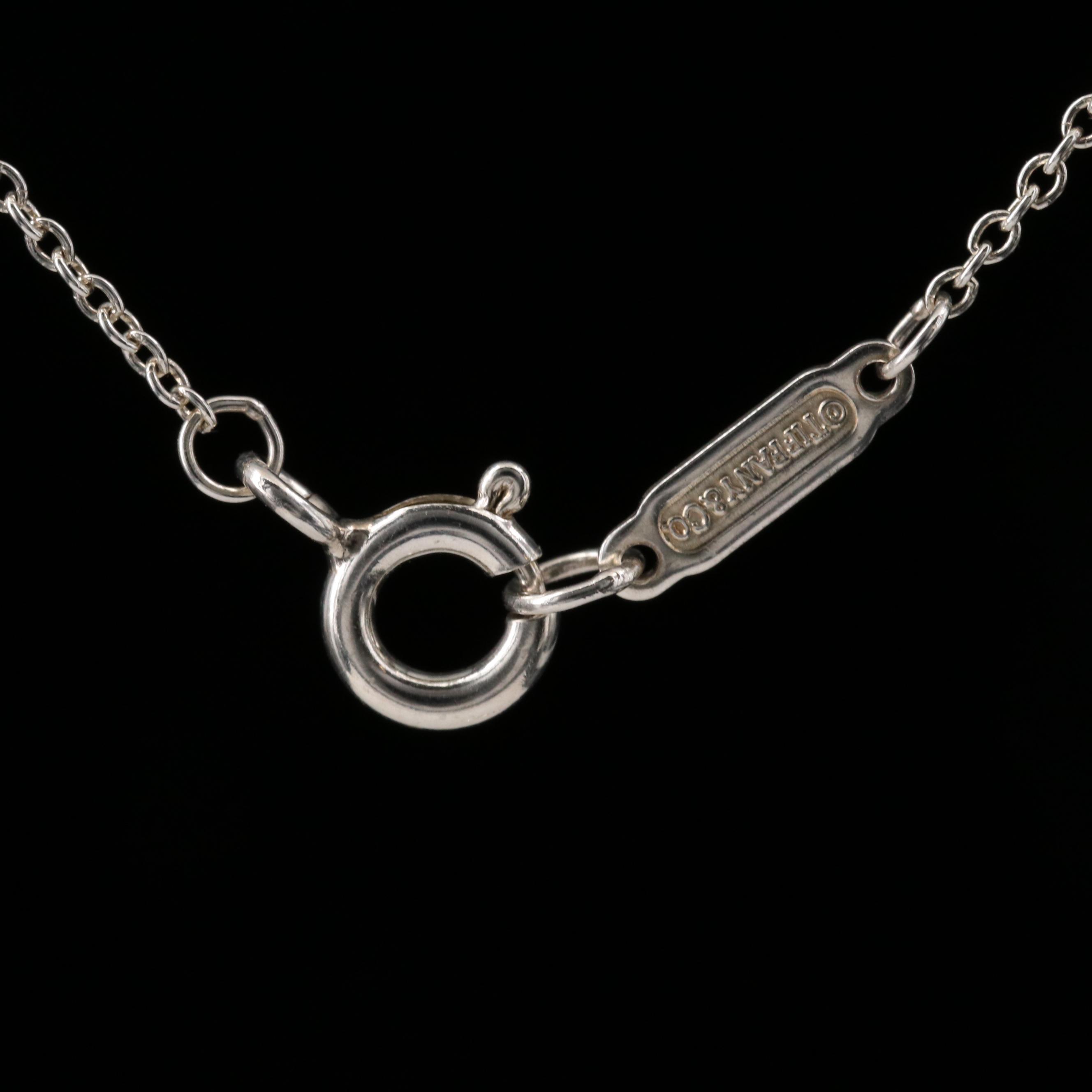 Tiffany & Co. Sterling Monogram "C" Pendant Necklace