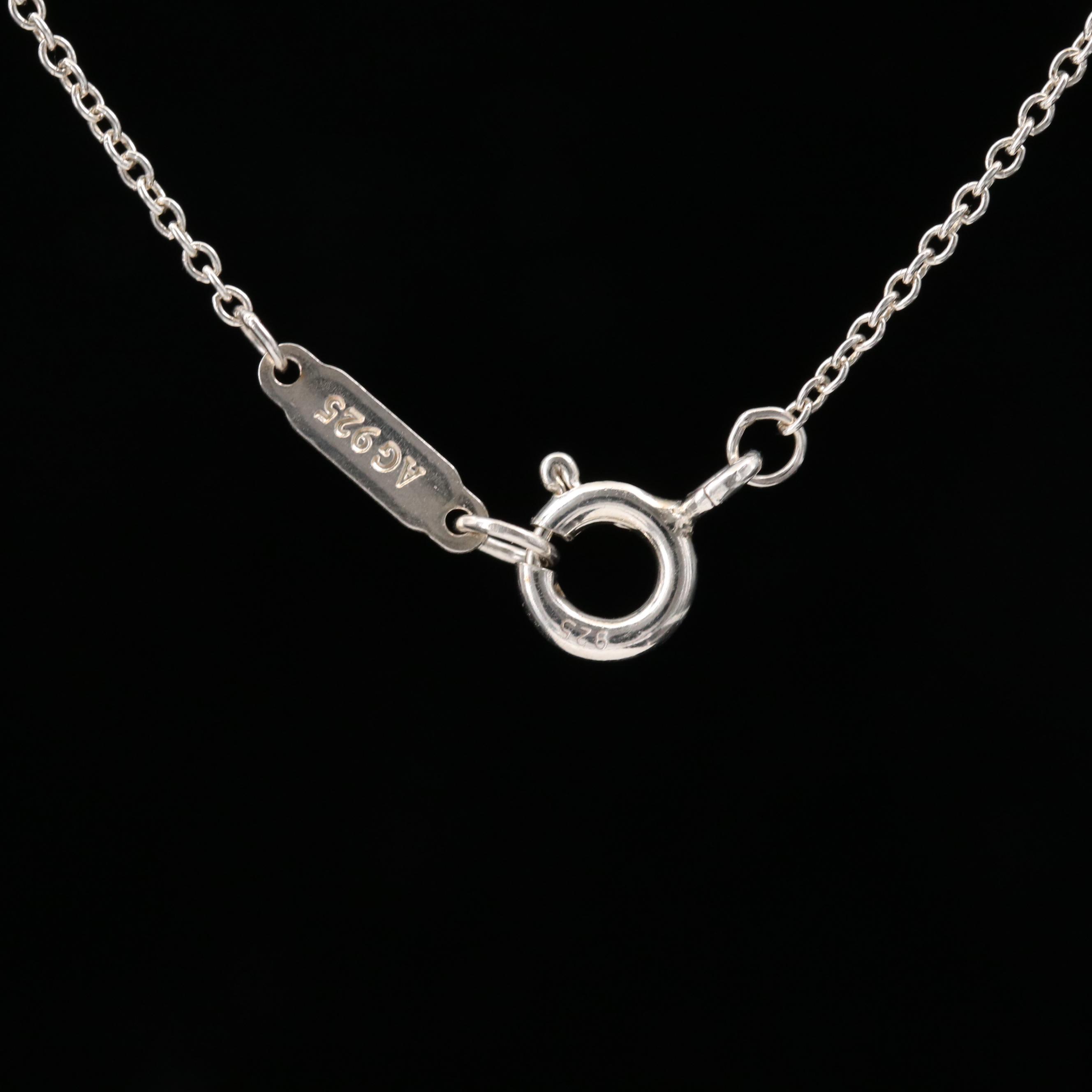 Tiffany & Co. Sterling Monogram "C" Pendant Necklace