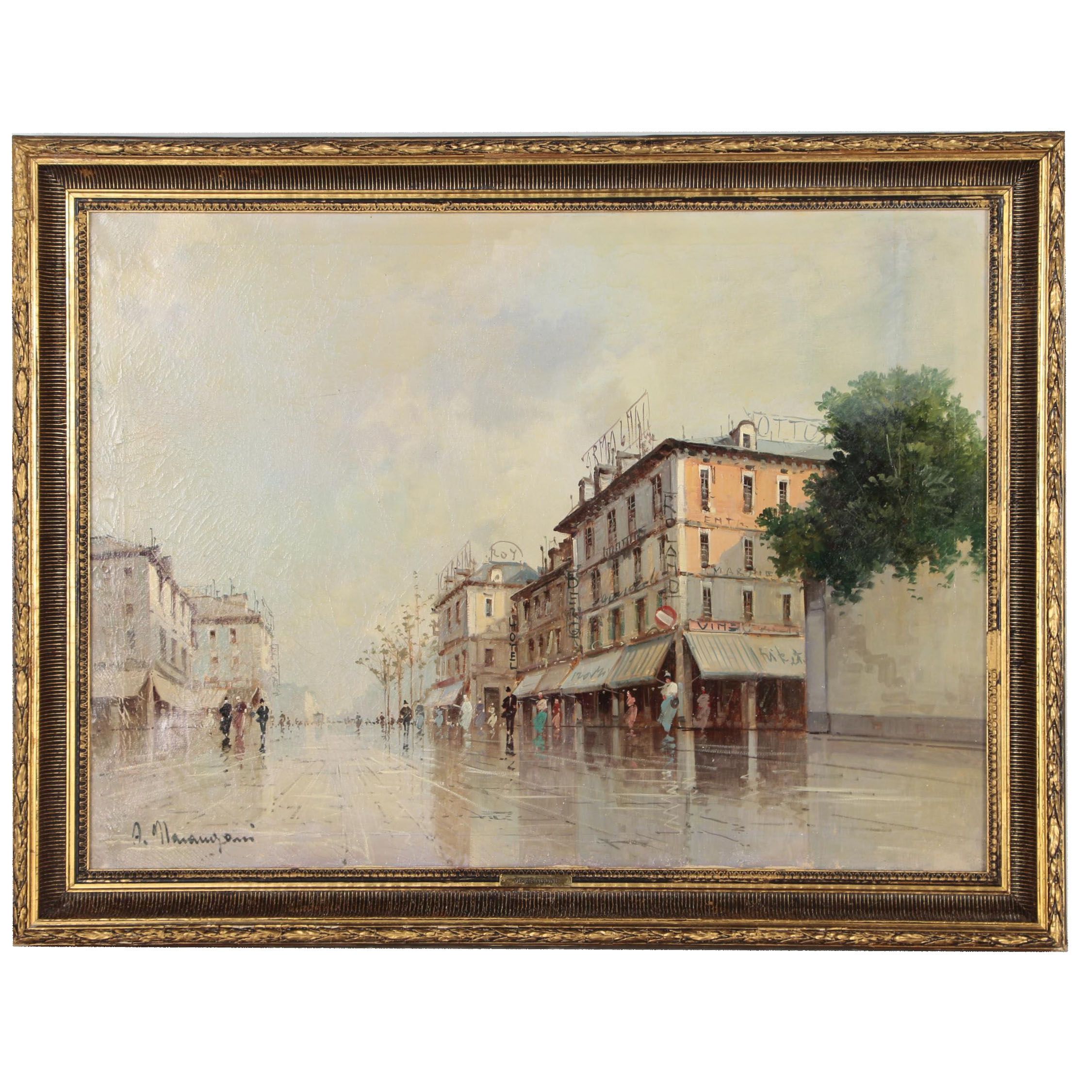 Aldo Marangoni Cityscape Oil Painting
