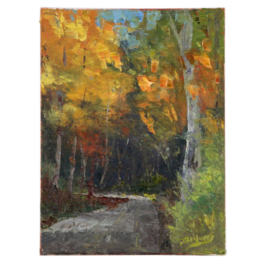 James Baldoumas Oil Painting "Autumn Path", 2019