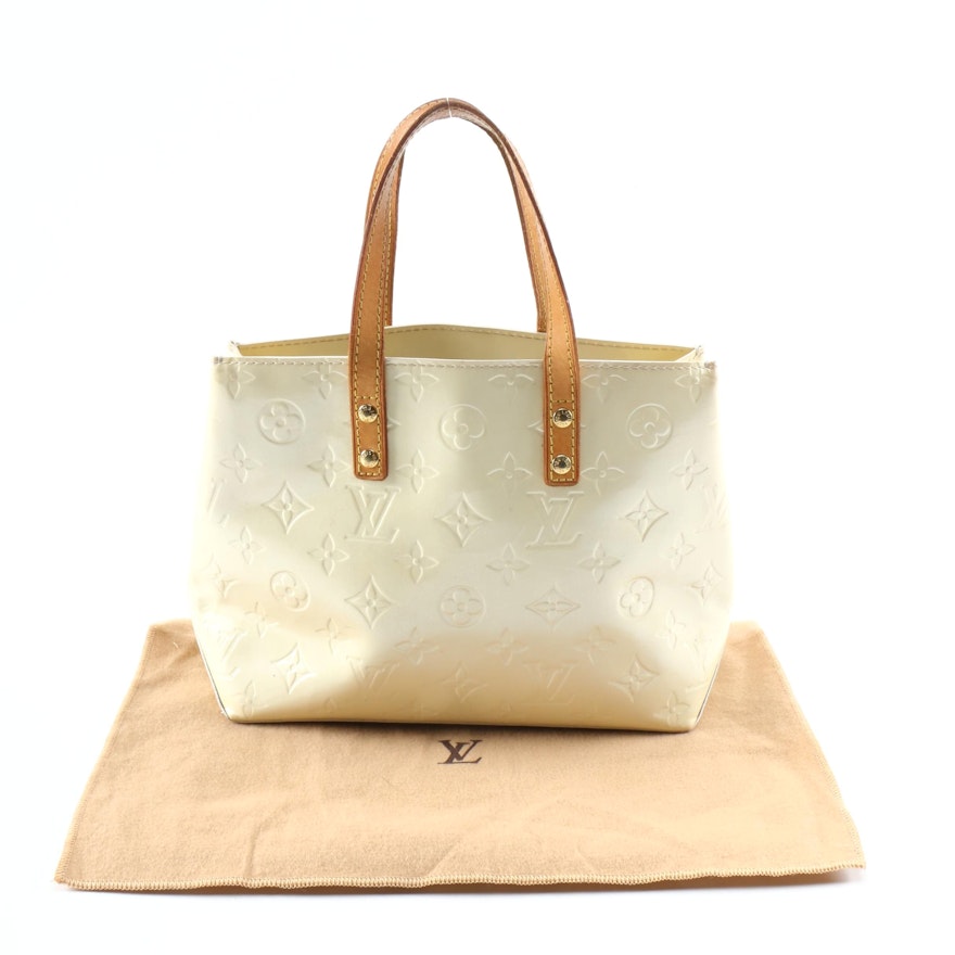 Louis Vuitton Columbus PM Tote in Monogram Vernis and Vachetta Leather