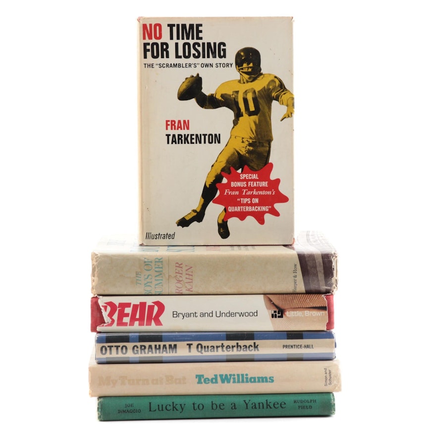 Football-Baseball Books Including Signed Paul "Bear" Bryant, Roger Kahn, More
