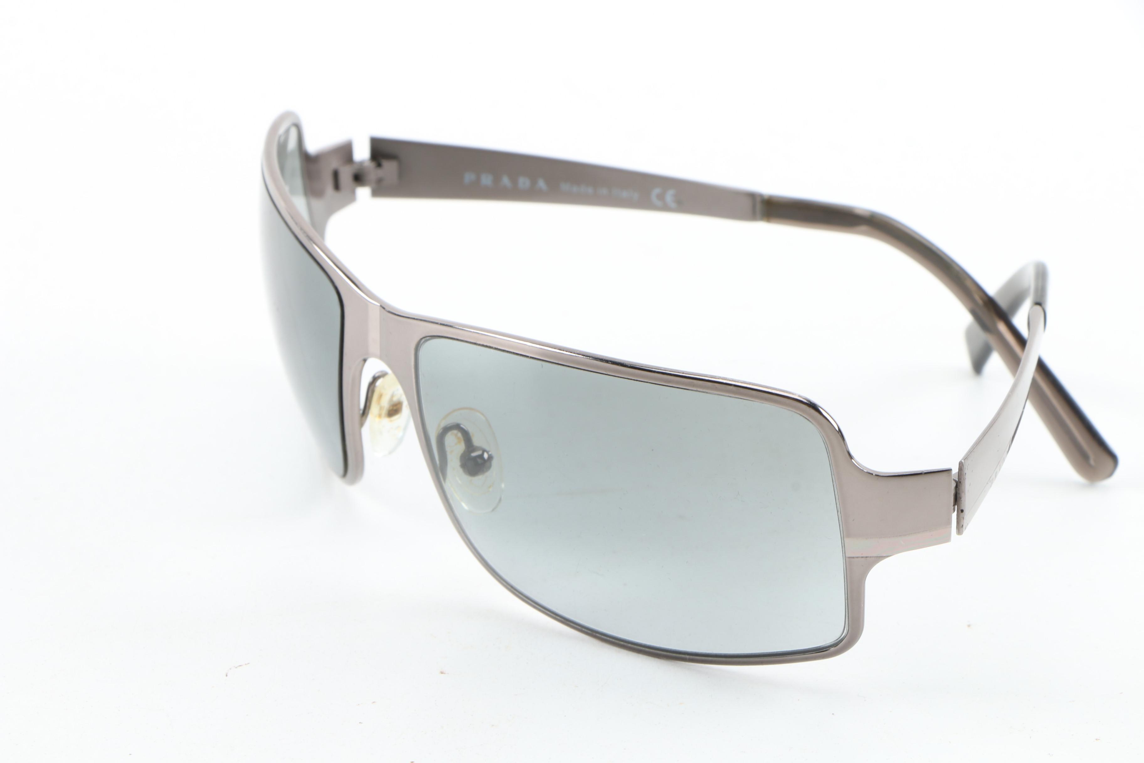 Prada SPR 60F Metallic Sport Sunglasses with Case