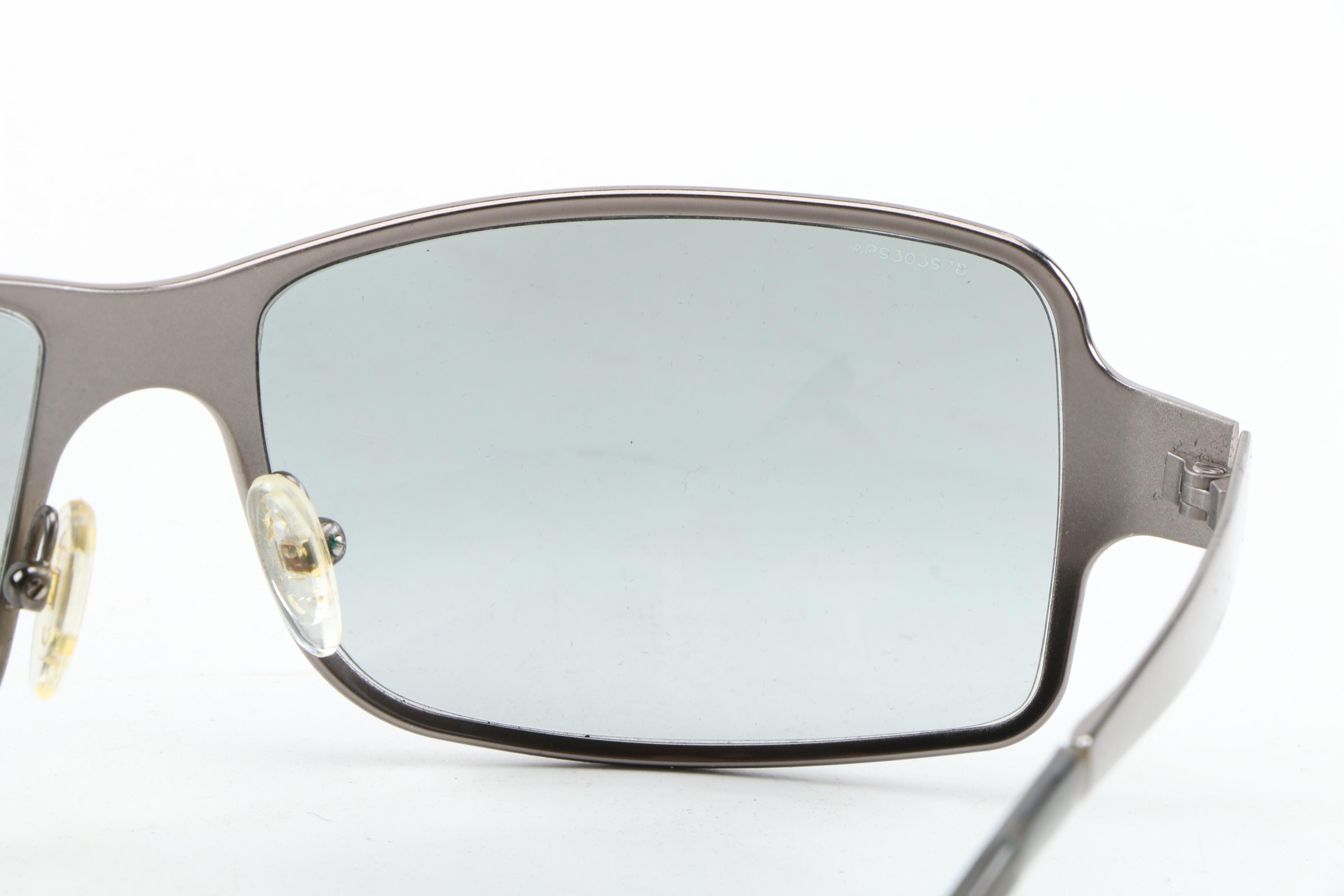 Prada SPR 60F Metallic Sport Sunglasses with Case
