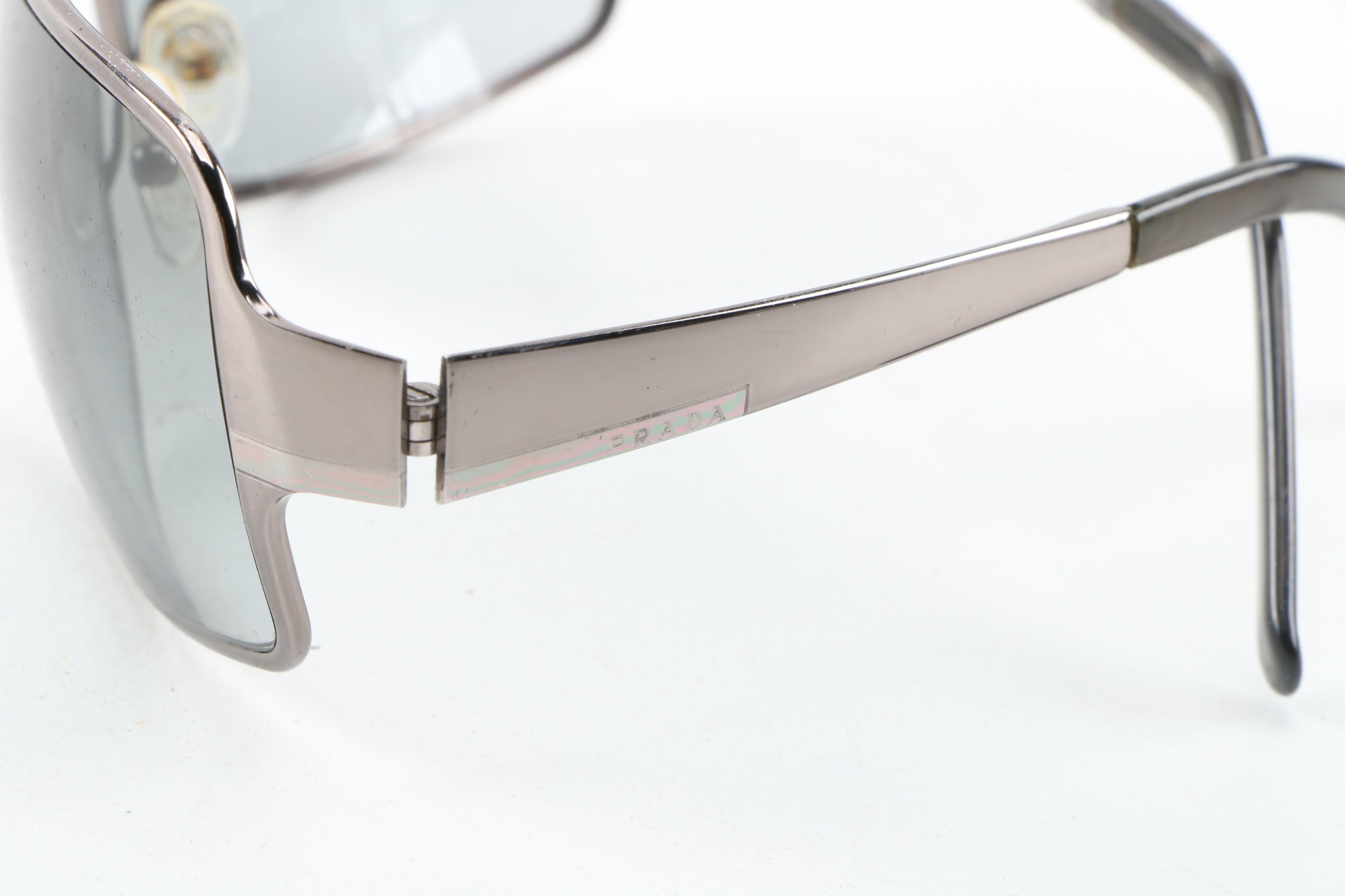 Prada SPR 60F Metallic Sport Sunglasses with Case