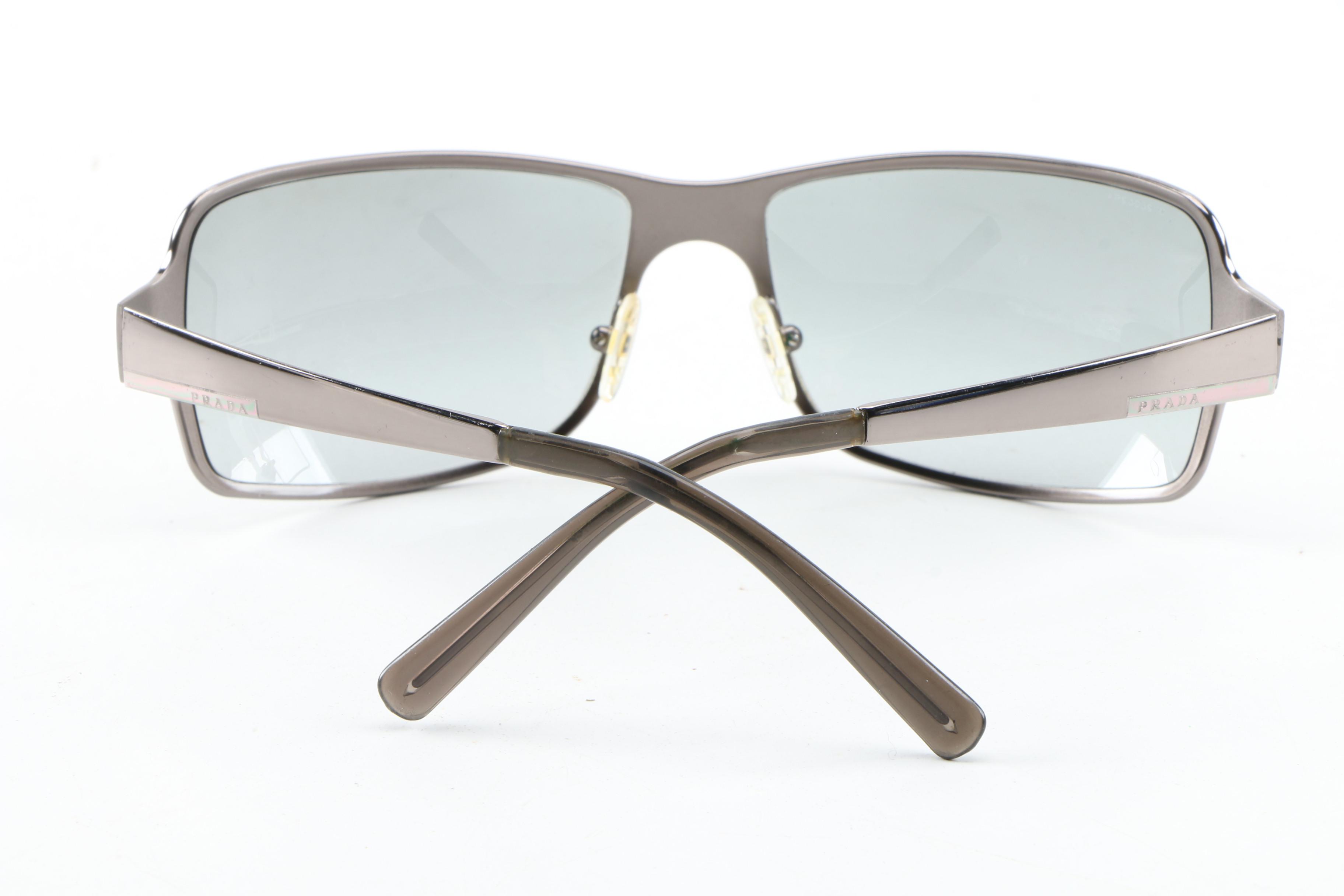 Prada SPR 60F Metallic Sport Sunglasses with Case