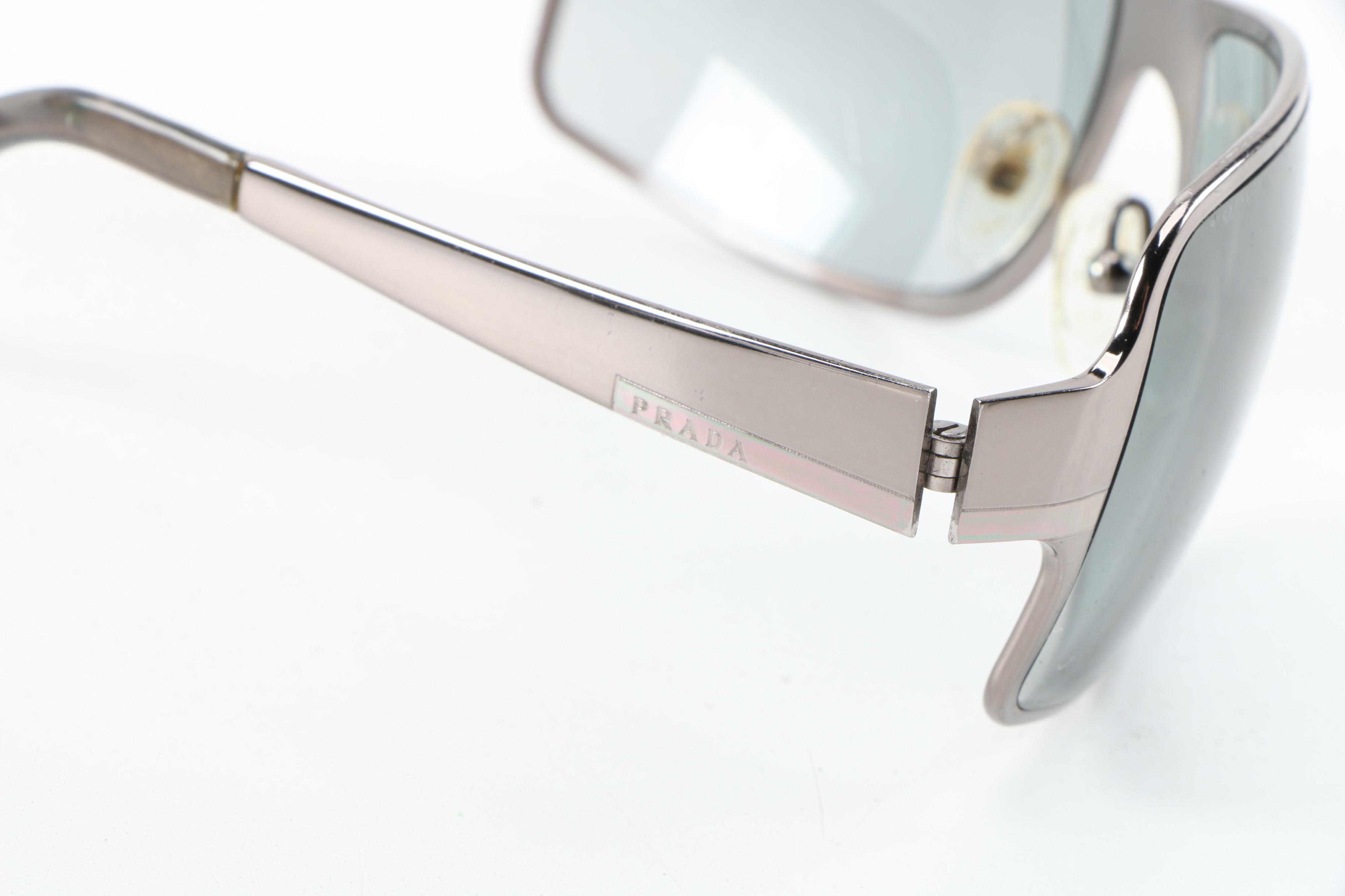 Prada SPR 60F Metallic Sport Sunglasses with Case