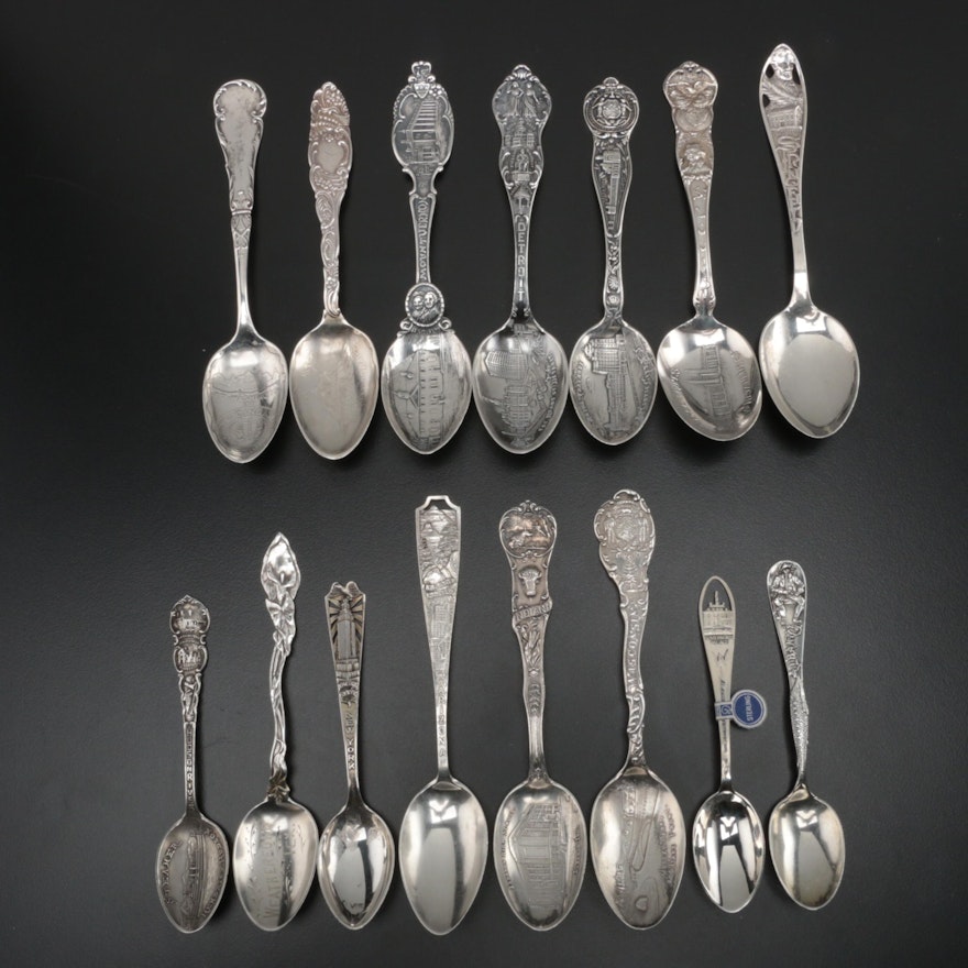 American Sterling Silver Souvenir Spoons