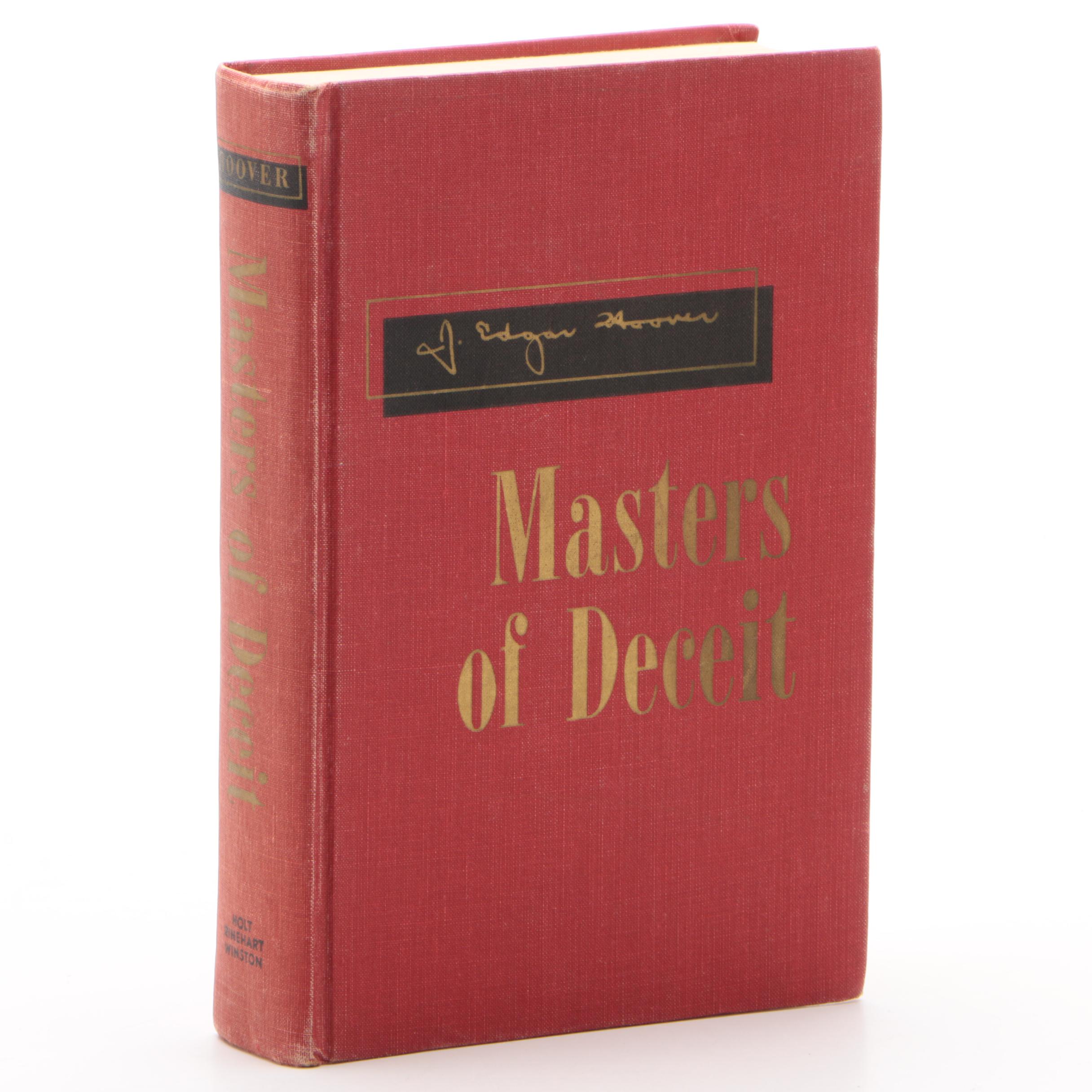 Signed Eleventh Printing "Masters of Deceit" by J. Edgar Hoover, 1962