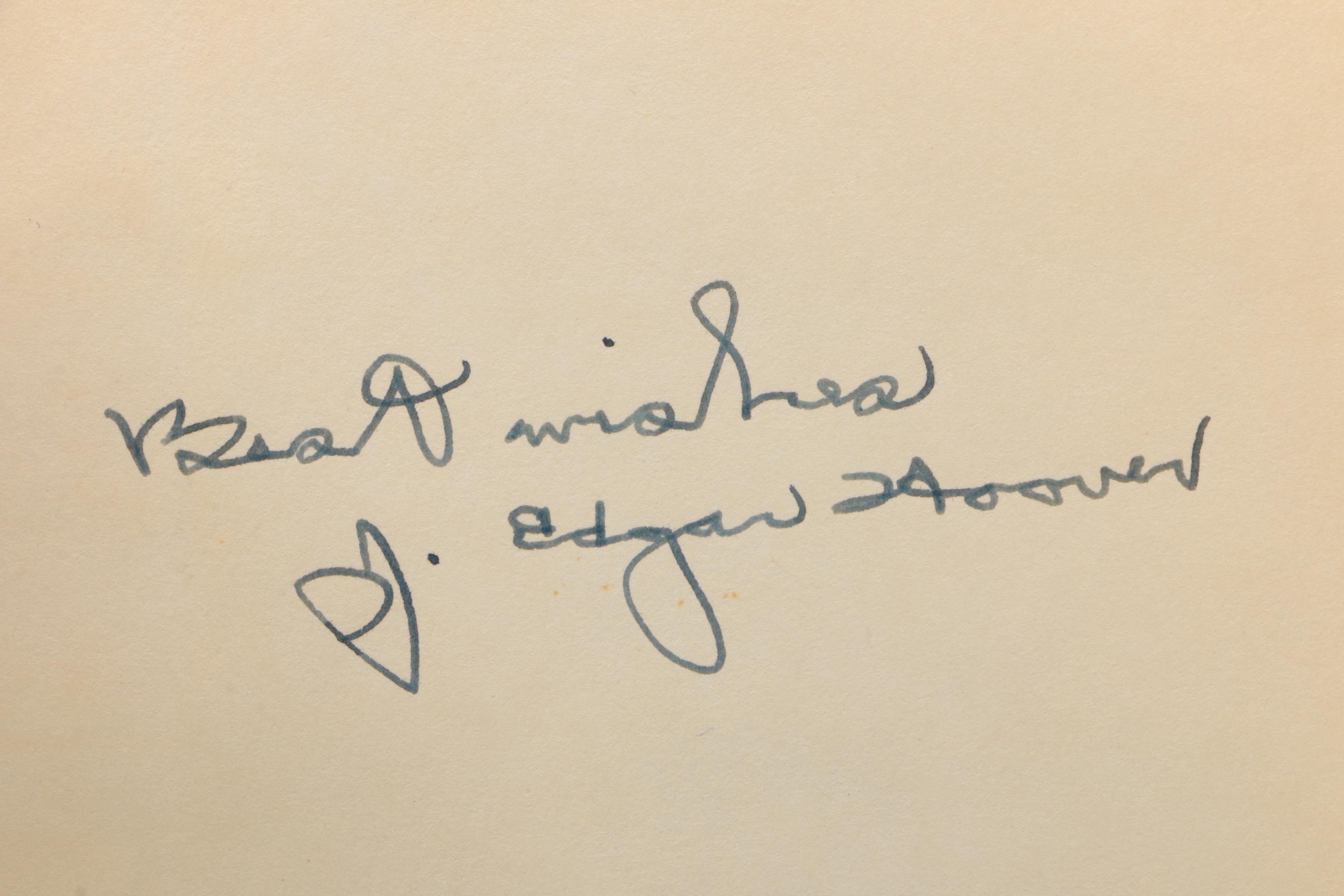 Signed Eleventh Printing "Masters of Deceit" by J. Edgar Hoover, 1962