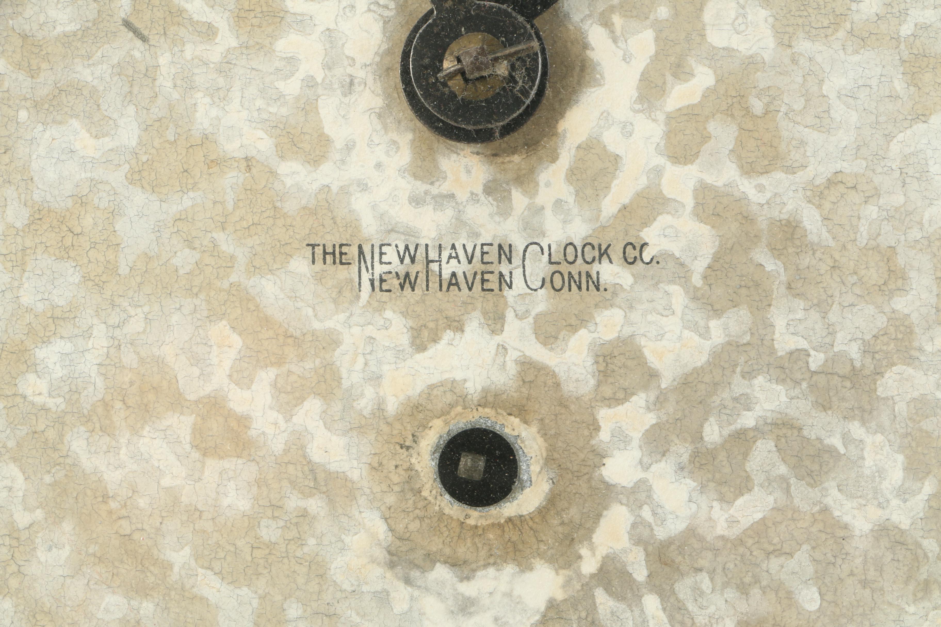 New Haven Clock Co. Walnut Veneer Regulator Clock