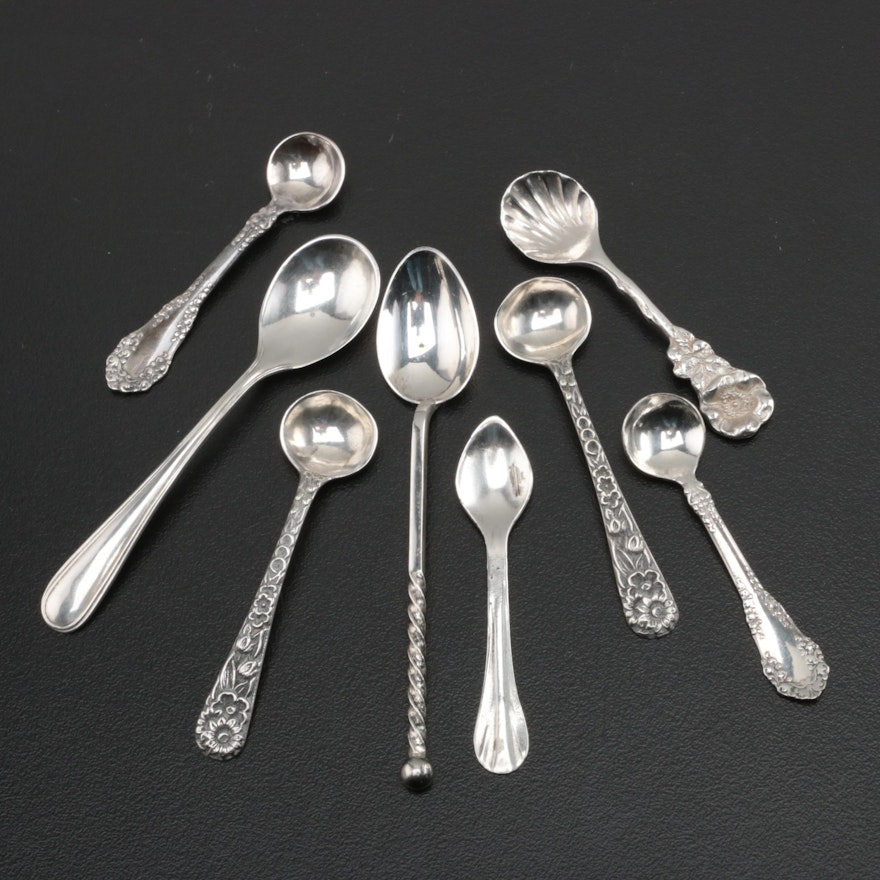 Dutch and American Sterling Silver Salt Spoons