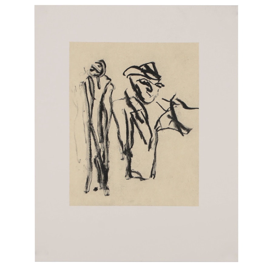 Willem de Kooning Lithograph from "Poems" by Frank Mara