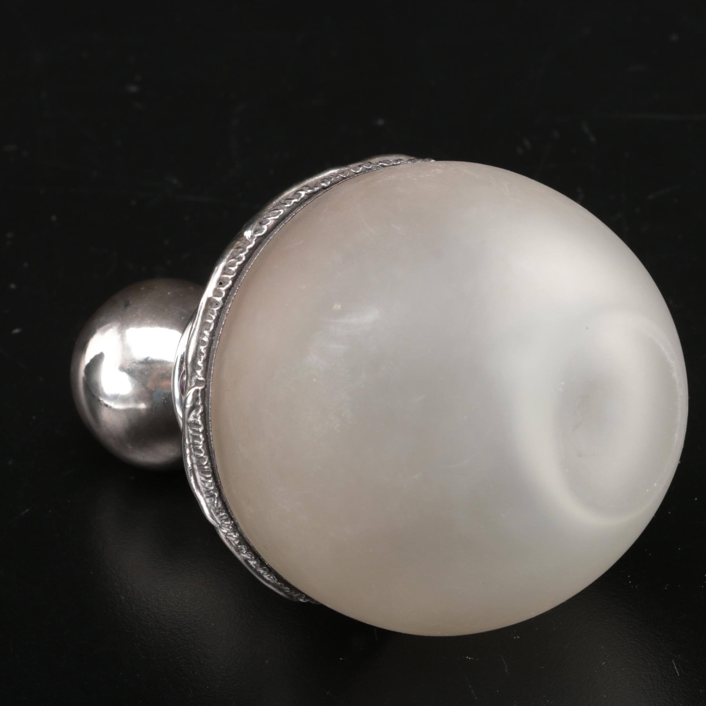 Domar Israel Sterling Glass Besamim and Art Nouveau Style Israeli Glass