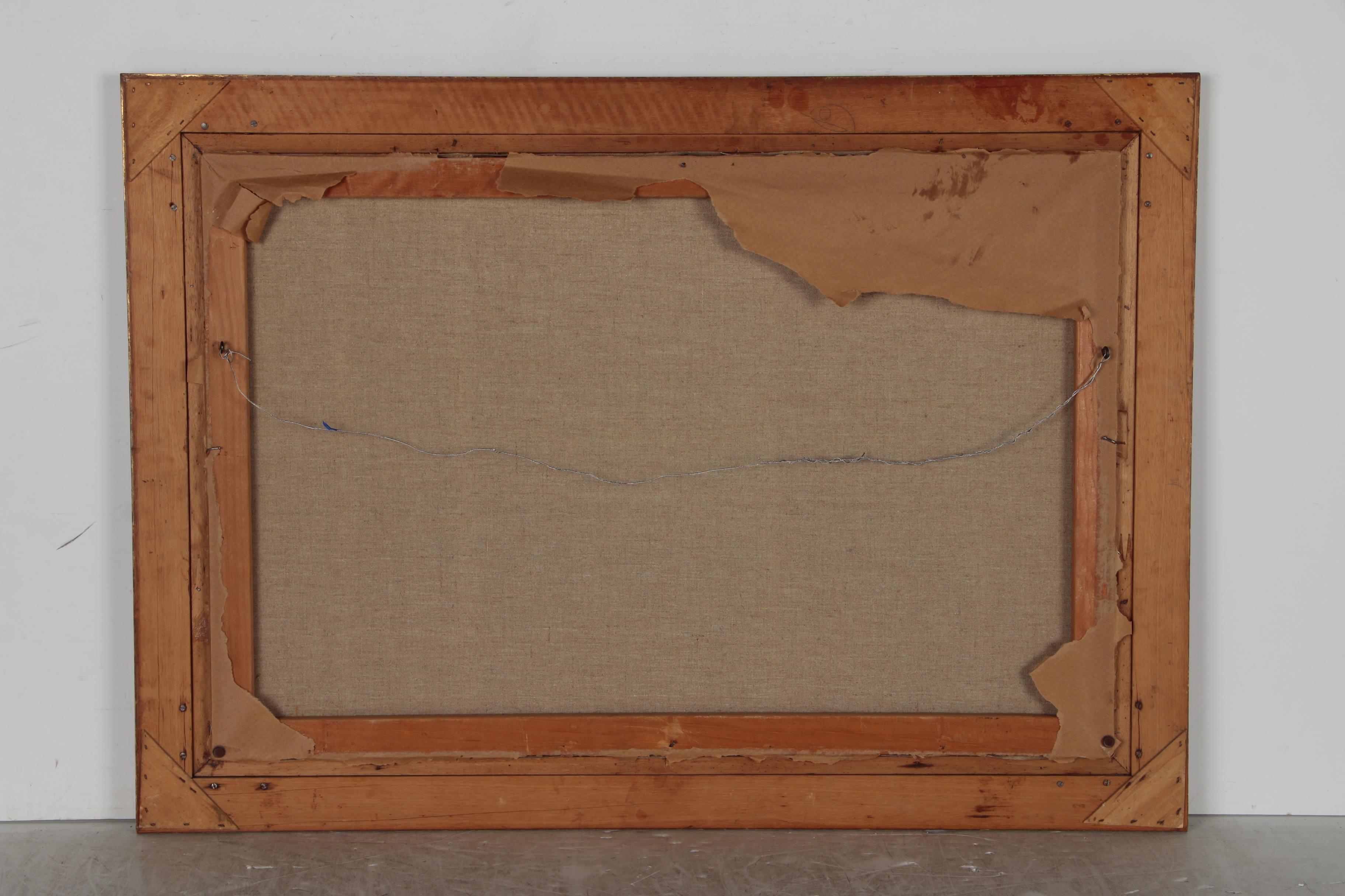 Francis Clark Brown Oil Painting of a Covered Bridge